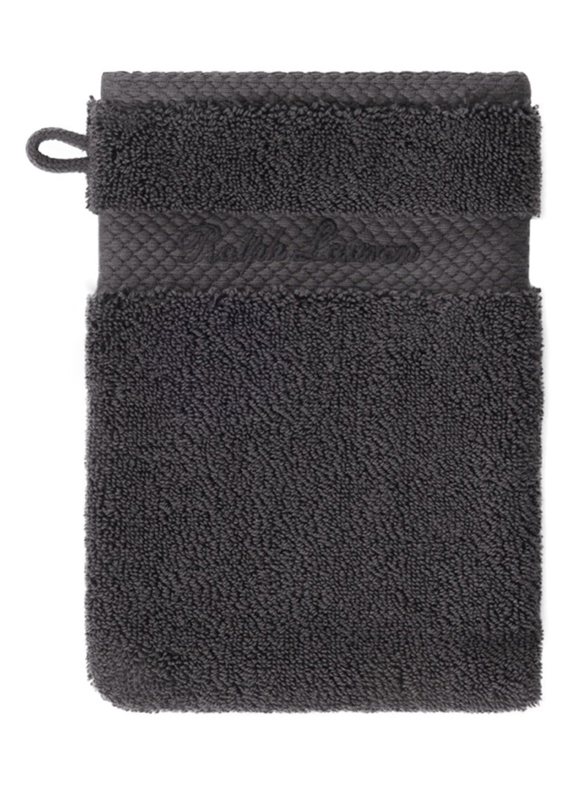 Ralph Lauren Dulaney washand - 16 x 22 cm - voorkant antraciet