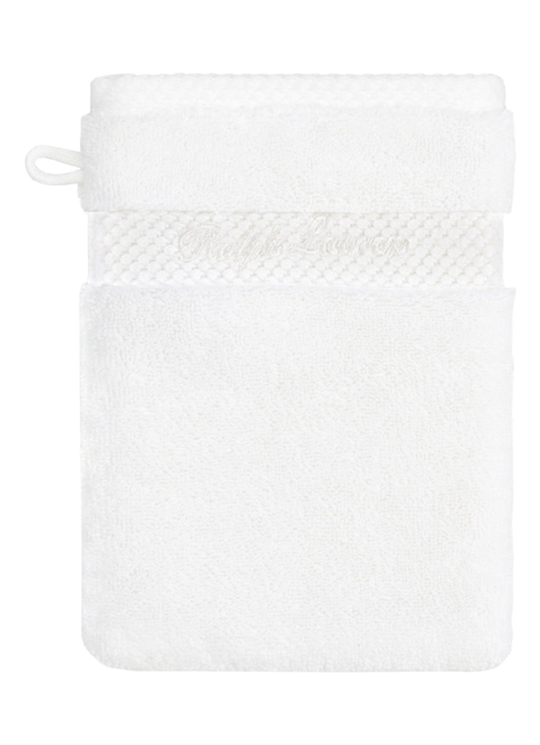 Ralph Lauren Dulaney washand - 16 x 22 cm - voorkant wit