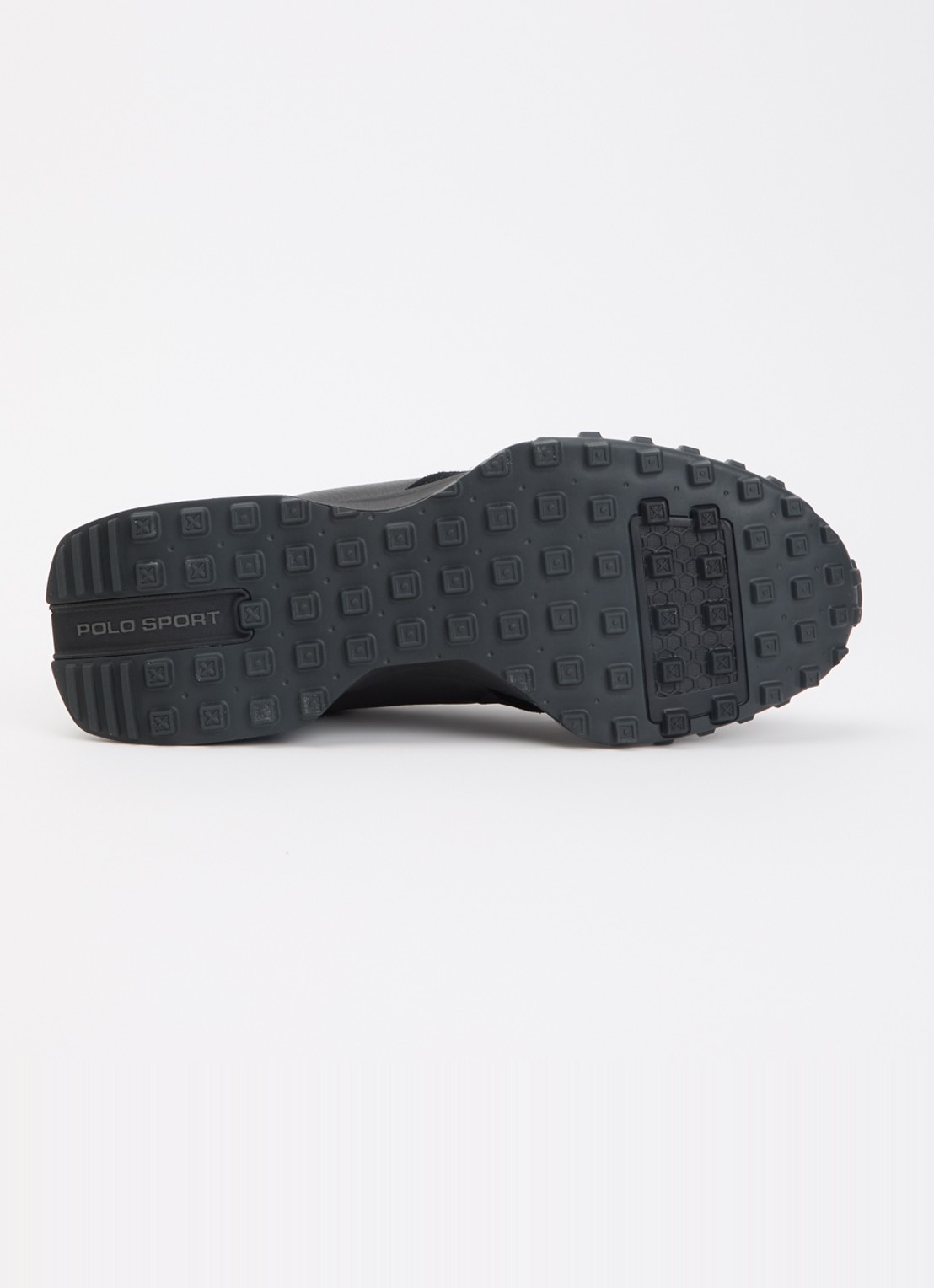 Ralph Lauren Eldridge sneaker van mesh met leren details - detail 4 zwart