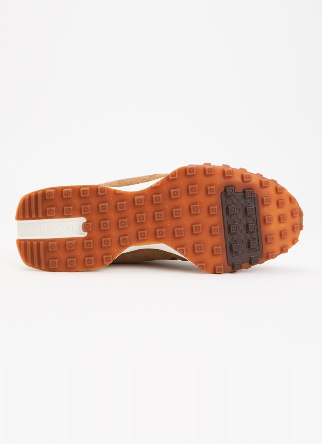 Ralph Lauren Eldridge sneaker van suède met mesh details - detail 3 camel