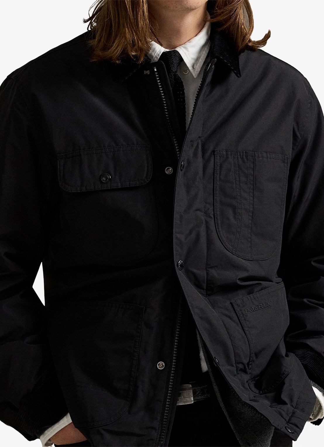 Ralph Lauren Elsdon jack met donsvulling - detail 2 polo black / zwart