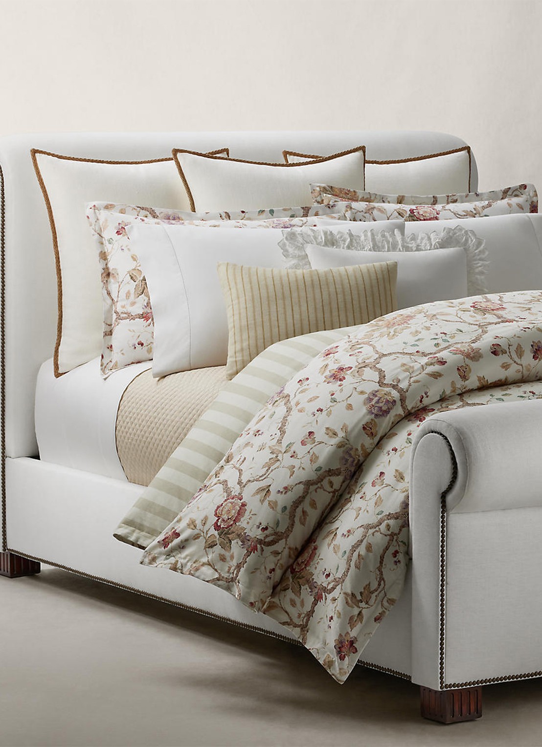 Ralph Lauren Elsie dekbedovertrek van katoen - exclusief kussenslopen - detail 3 creme