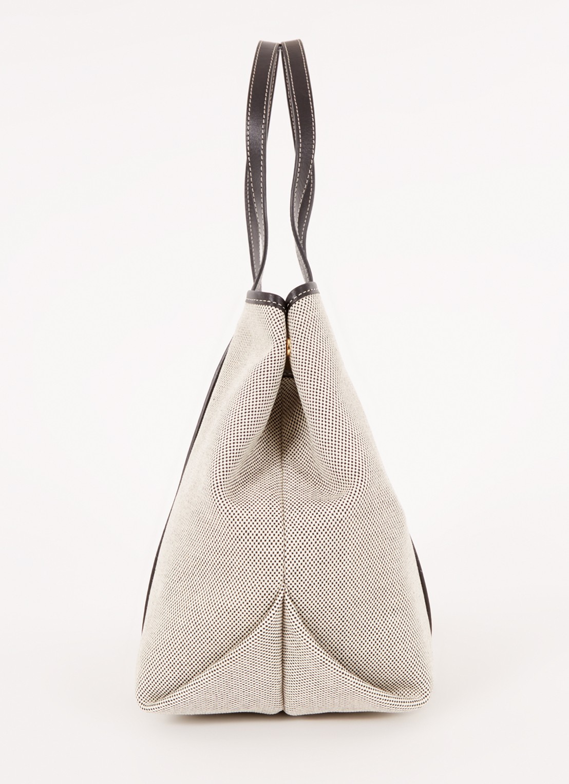 Ralph Lauren Emerie Extra Large shopper van canvas met leren details - detail 3 zwart