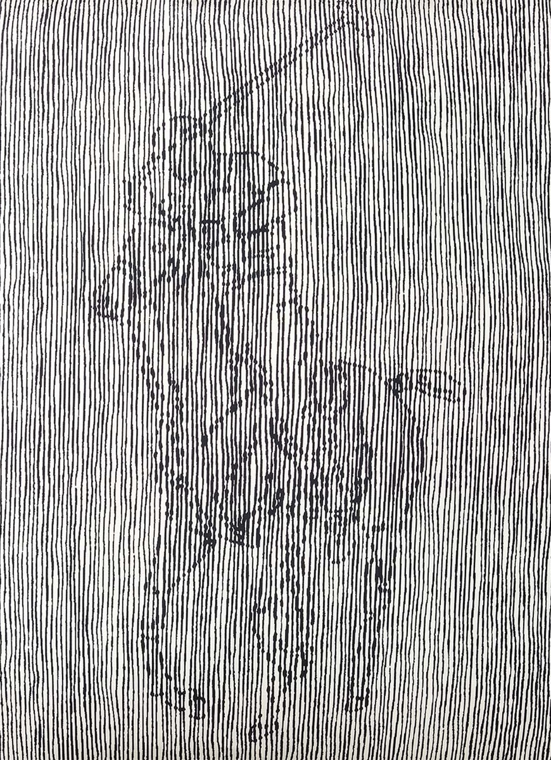 Ralph Lauren Equestri sierkussenhoes van zijde 50 x 50 cm - detail donkerblauw