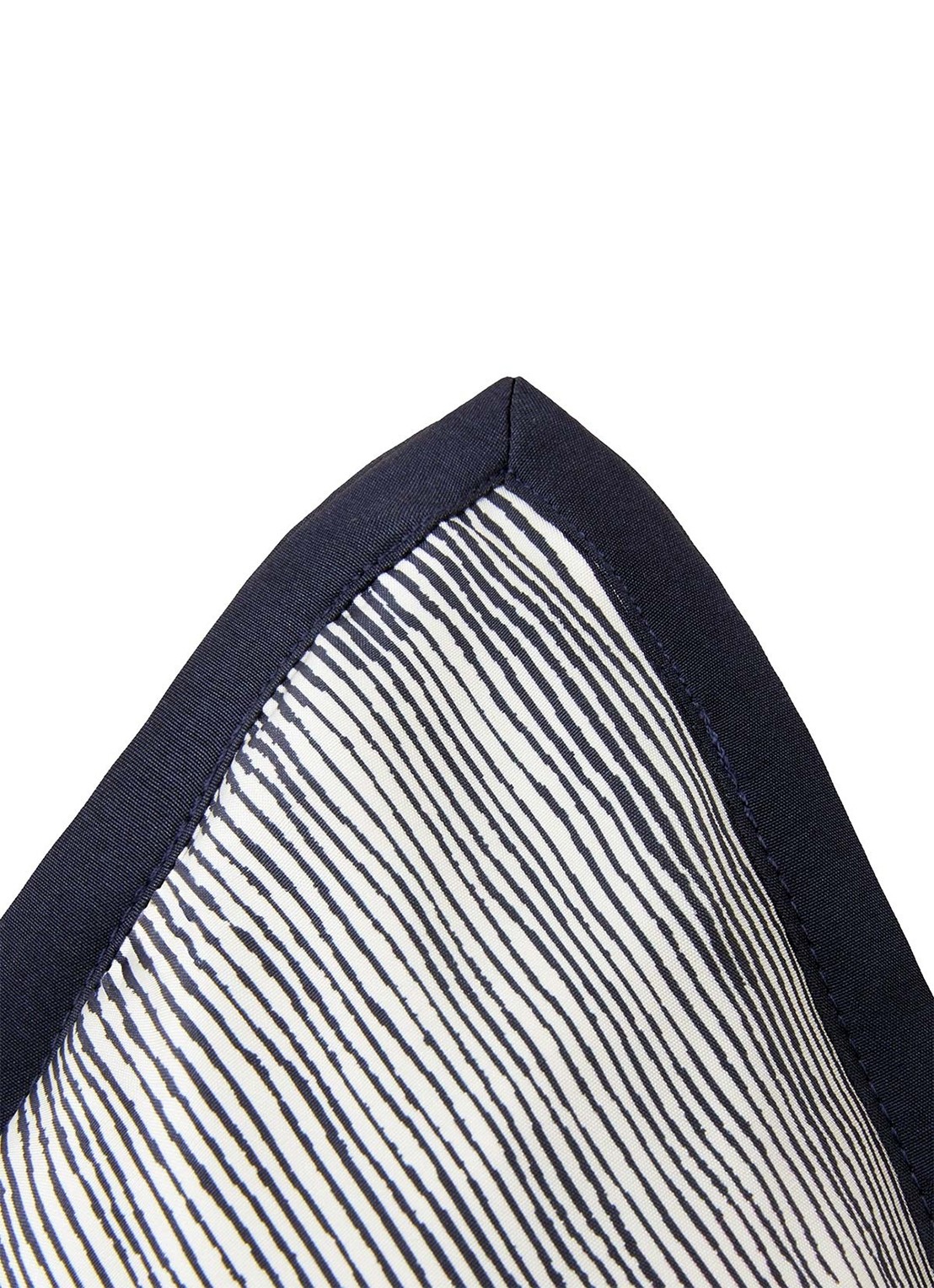 Ralph Lauren Equestri sierkussenhoes van zijde 50 x 50 cm - detail 2 donkerblauw