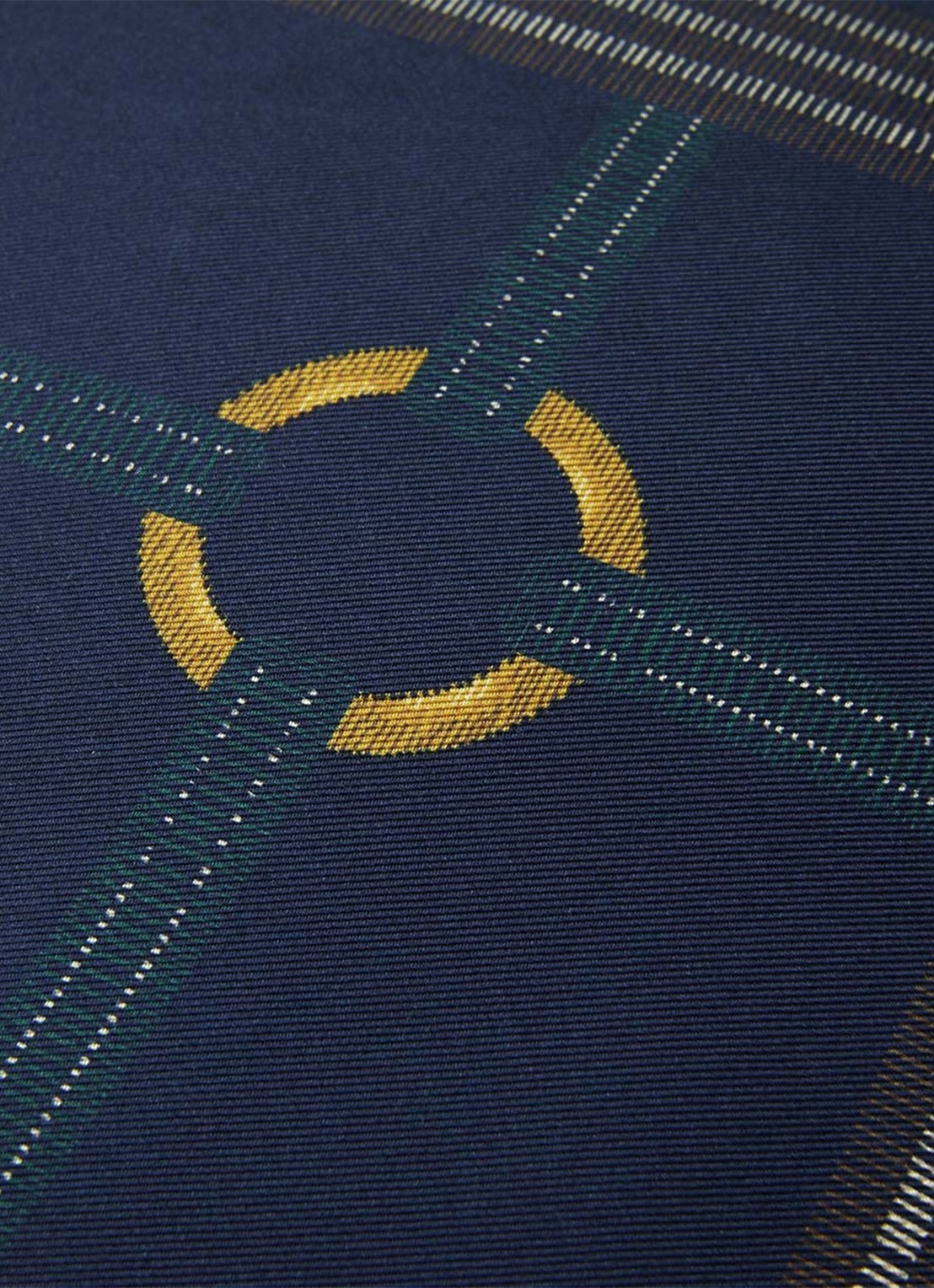 Ralph Lauren Equestri sierkussenhoes van zijde 50 x 50 cm - detail 3 blauw