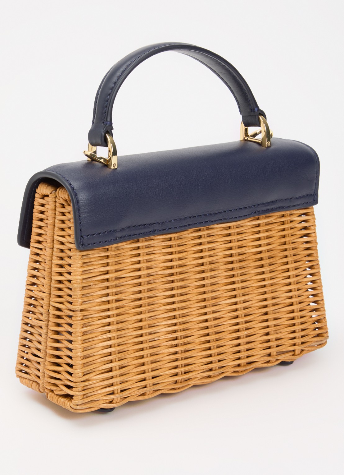 Ralph Lauren Farrah handtas met leren details - achterkant bruin
