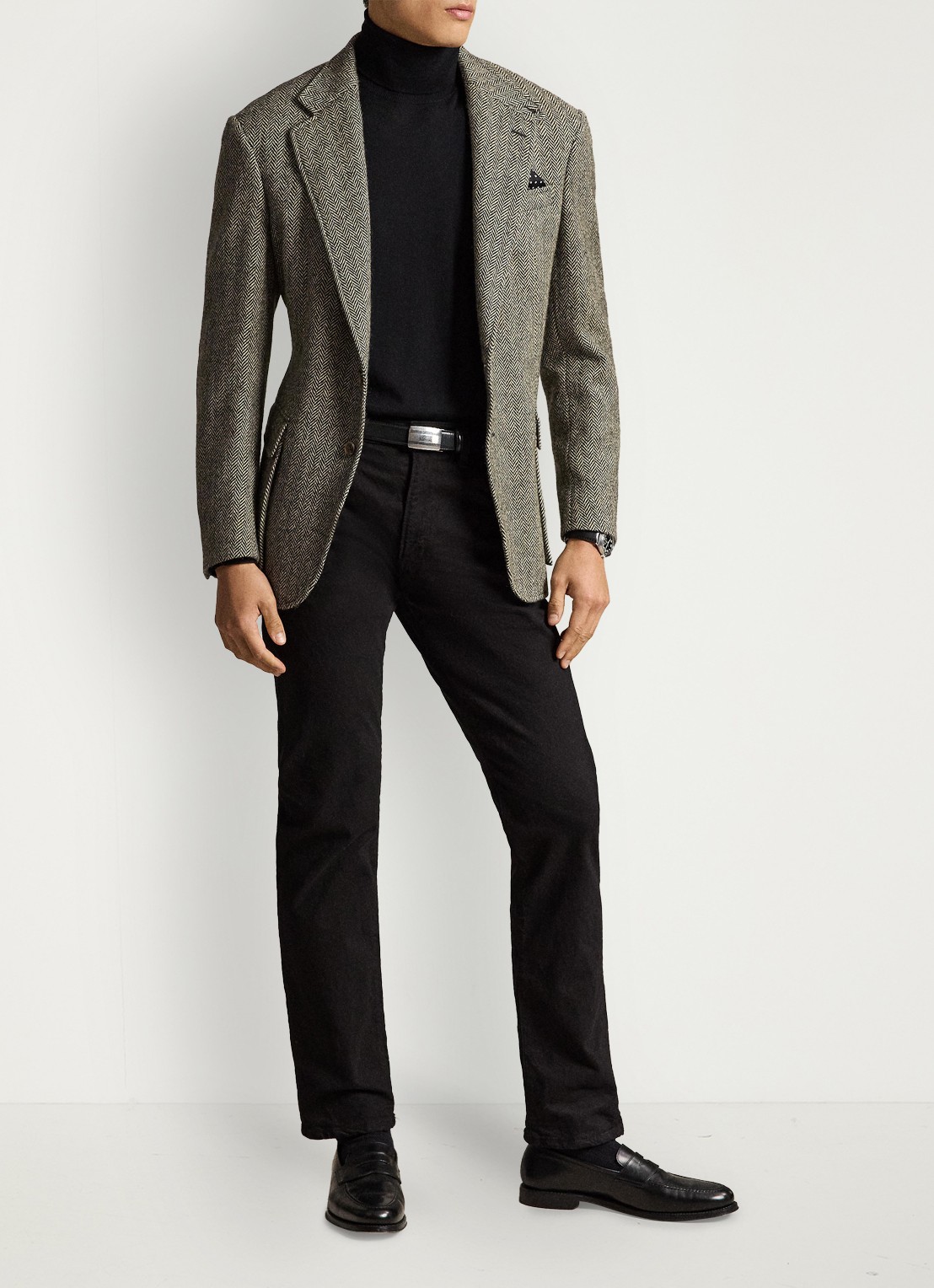 Ralph Lauren Fijngebreide coltrui van wol met logoborduring - detail polo black / zwart