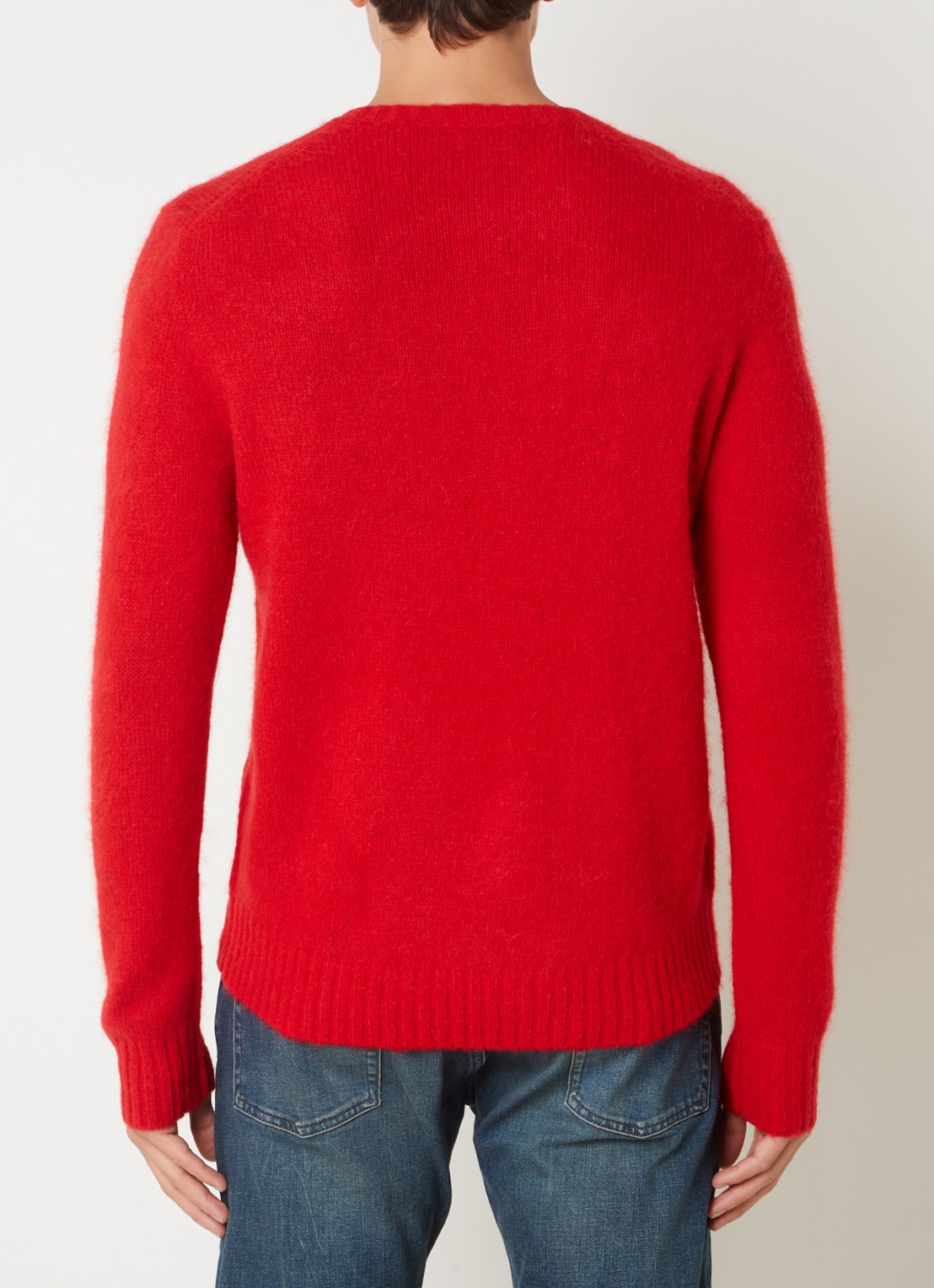 Ralph Lauren Fijngebreide pullover in alpaca wolblend met logoborduring - achterkant 4 rl 2000 red / rood