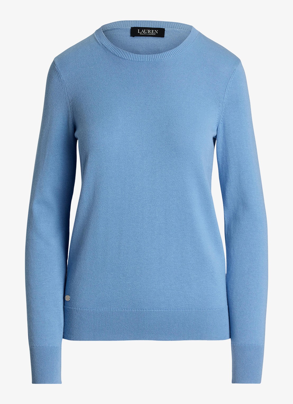 Ralph Lauren Fijngebreide pullover met stretch - voorkant sky blue / blauw