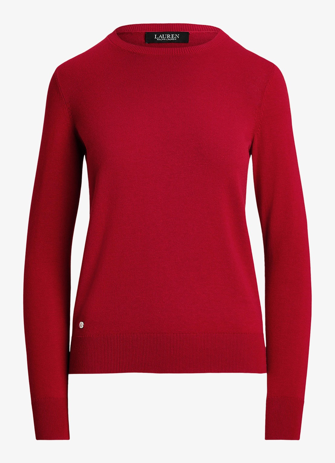 Ralph Lauren Fijngebreide pullover met stretch - voorkant madison red / rood