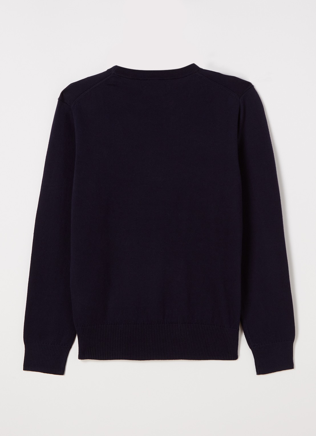 Ralph Lauren Fijngebreide pullover van katoen - voorkant 2 donkerblauw