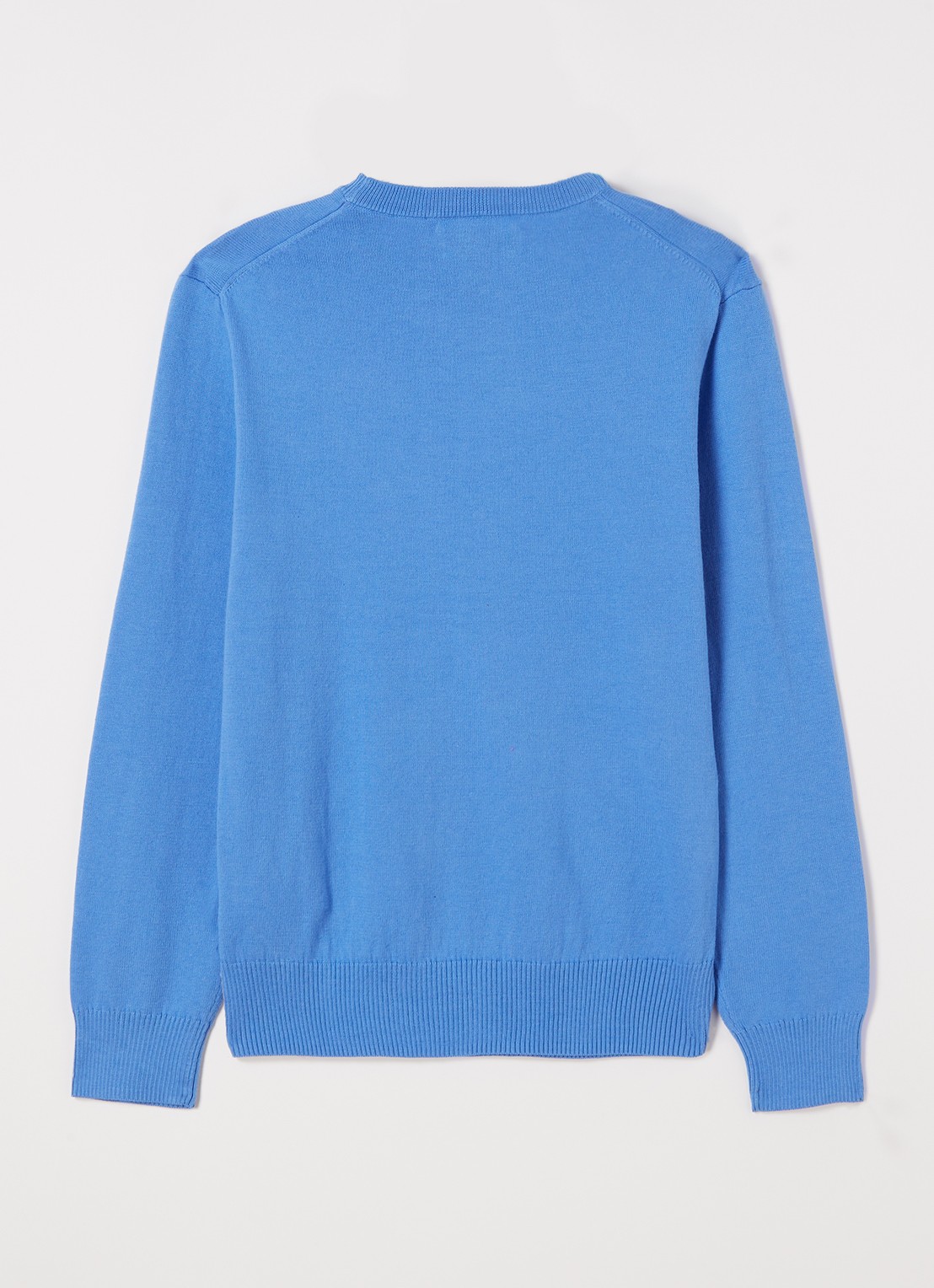 Ralph Lauren Fijngebreide pullover van katoen - voorkant 2 blauw