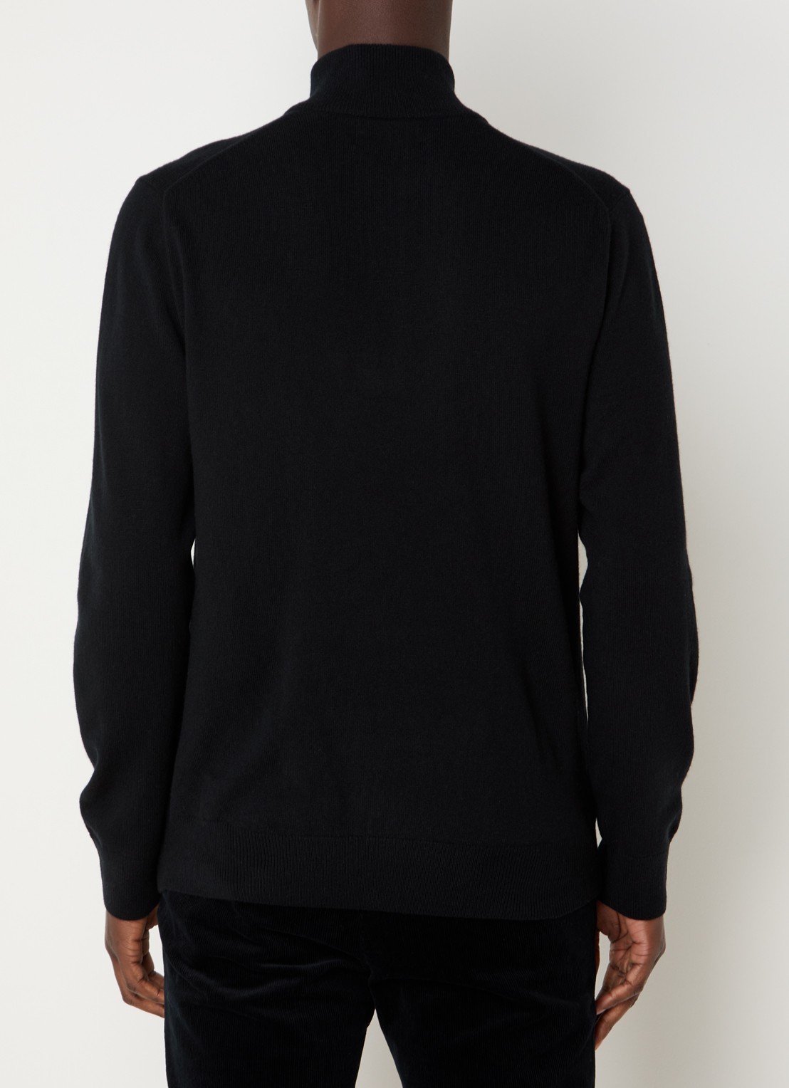 Ralph Lauren Fijngebreide pullover van wol met halve rits - achterkant 8 zwart
