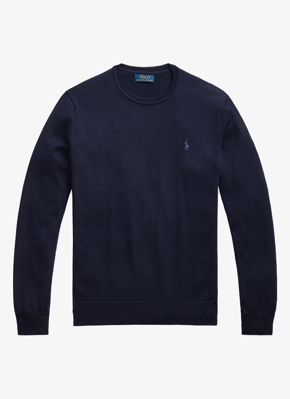 Ralph Lauren Fijngebreide pullover van wol met logo - voorkant 4 donkerblauw