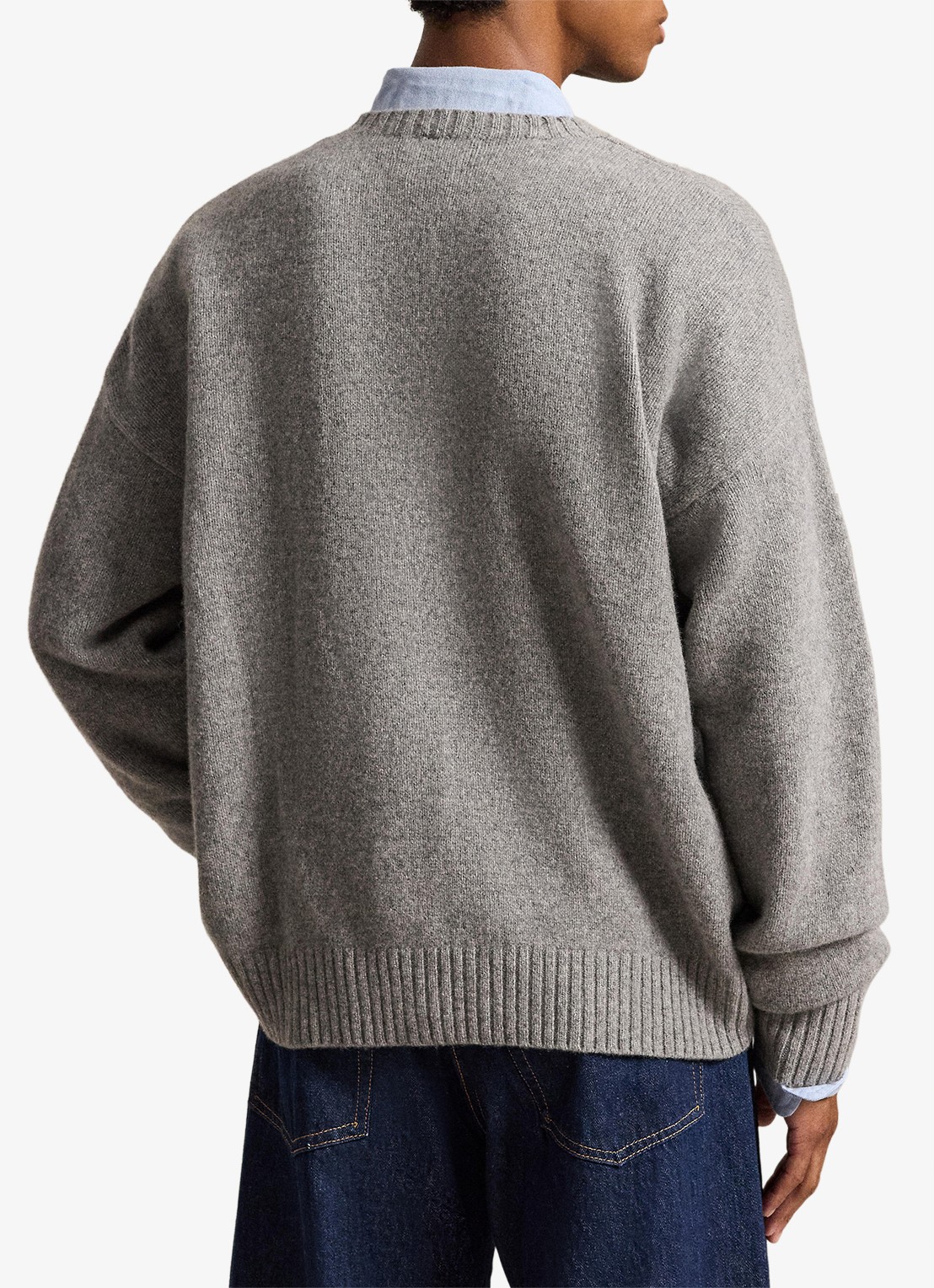 Ralph Lauren Fijngebreide trui in kasjmierblend - achterkant 6 grijs