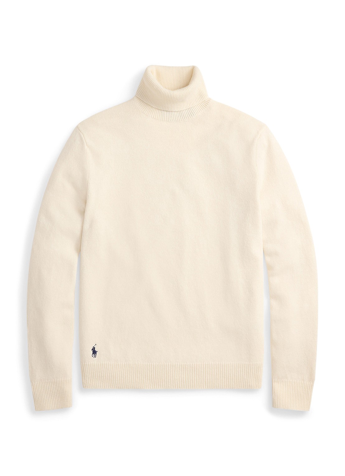 Ralph Lauren Fijngebreide trui in wolblend met col  - voorkant 3 andover cream / creme