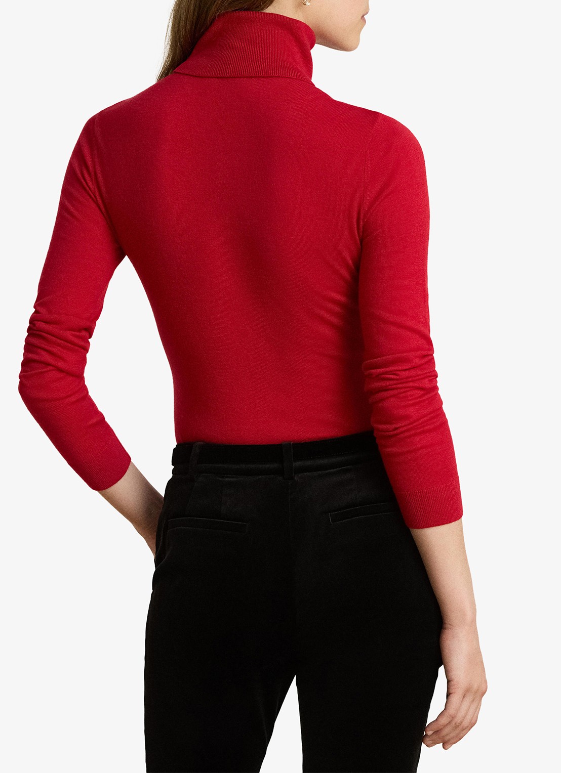 Ralph Lauren Fijngebreide trui met col - achterkant ralph red / rood