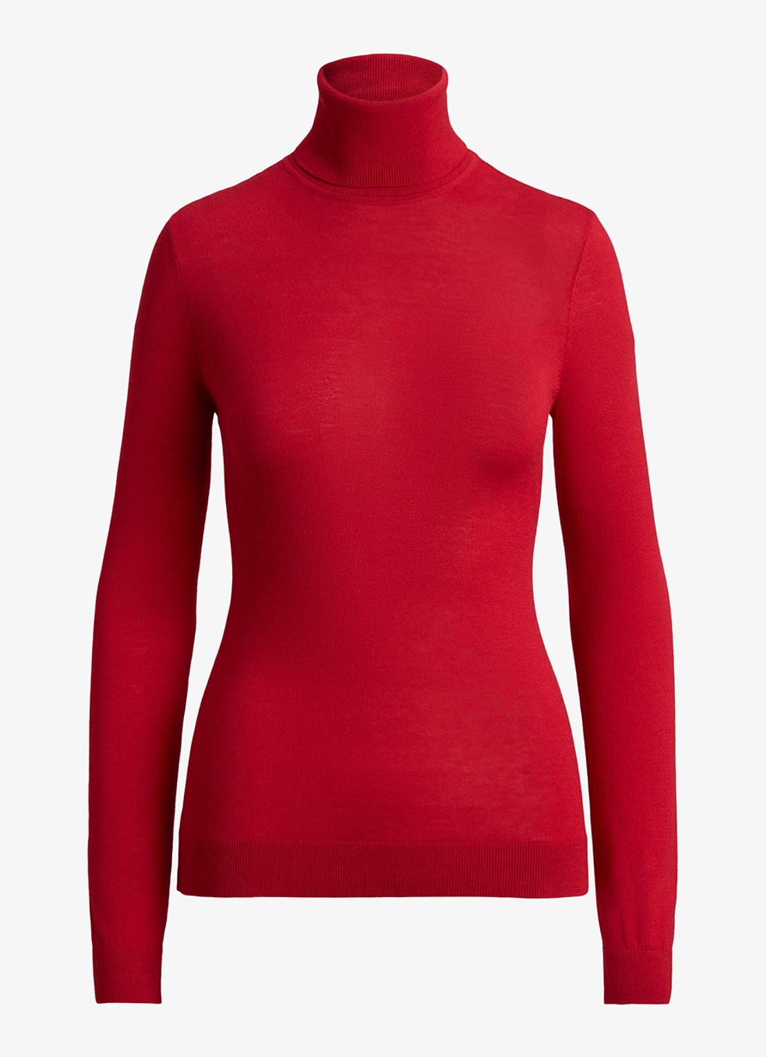 Ralph Lauren Fijngebreide trui met col - voorkant 2 ralph red / rood
