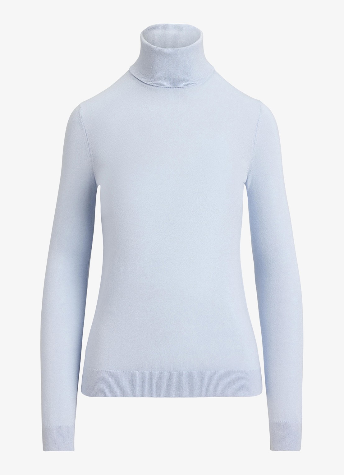 Ralph Lauren Fijngebreide trui met col - voorkant 2 icy blue / blauw