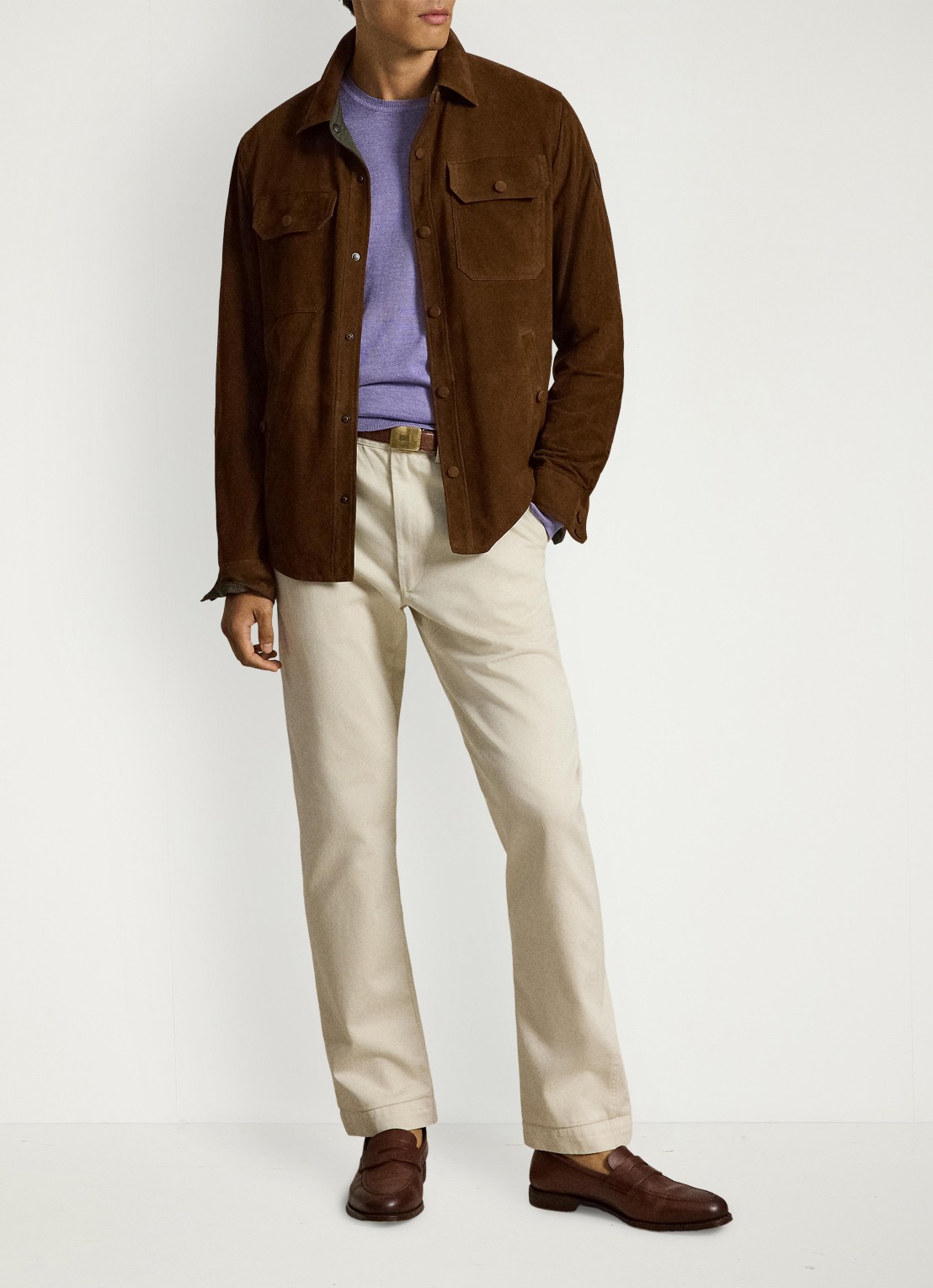 Ralph Lauren Fijngebreide trui met logoborduring - detail 3 honeycreeper purple heather / paars