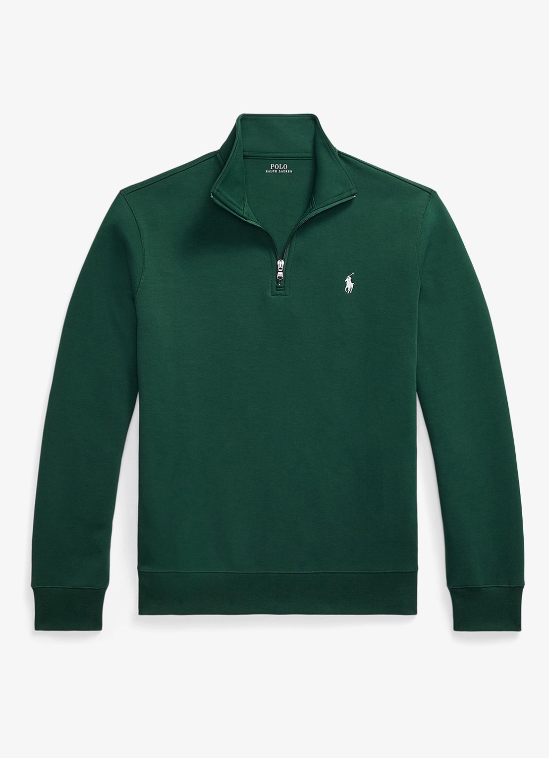 Ralph Lauren Fijngebreide trui met logoborduring - voorkant donkergroen