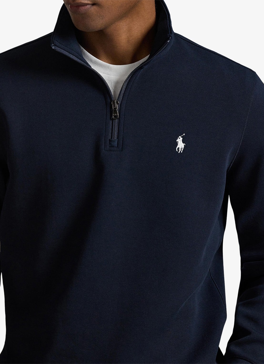 Ralph Lauren Fijngebreide trui met logoborduring - detail 5 donkerblauw