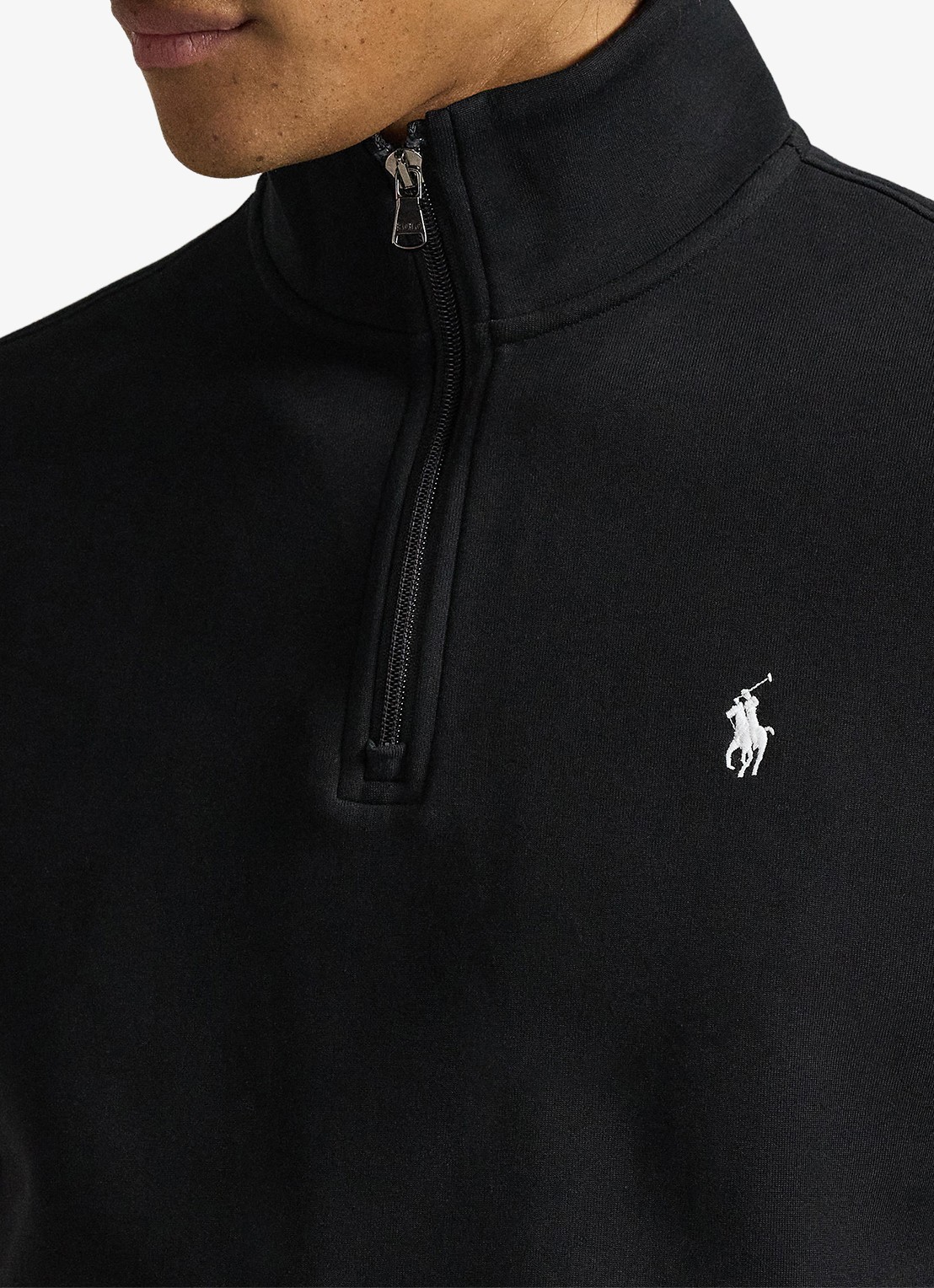 Ralph Lauren Fijngebreide trui met logoborduring - detail 5 zwart