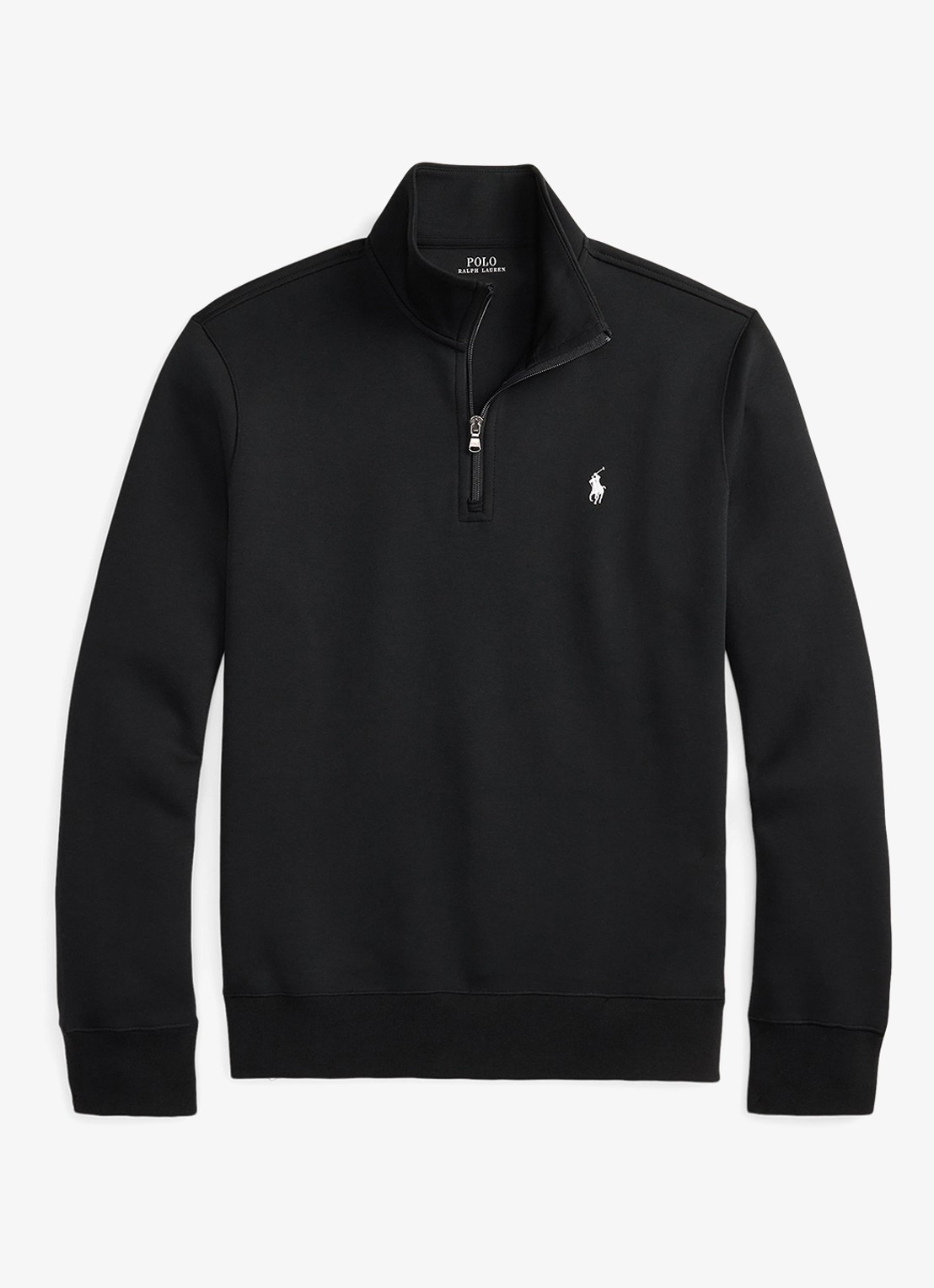Ralph Lauren Fijngebreide trui met logoborduring - voorkant 2 zwart