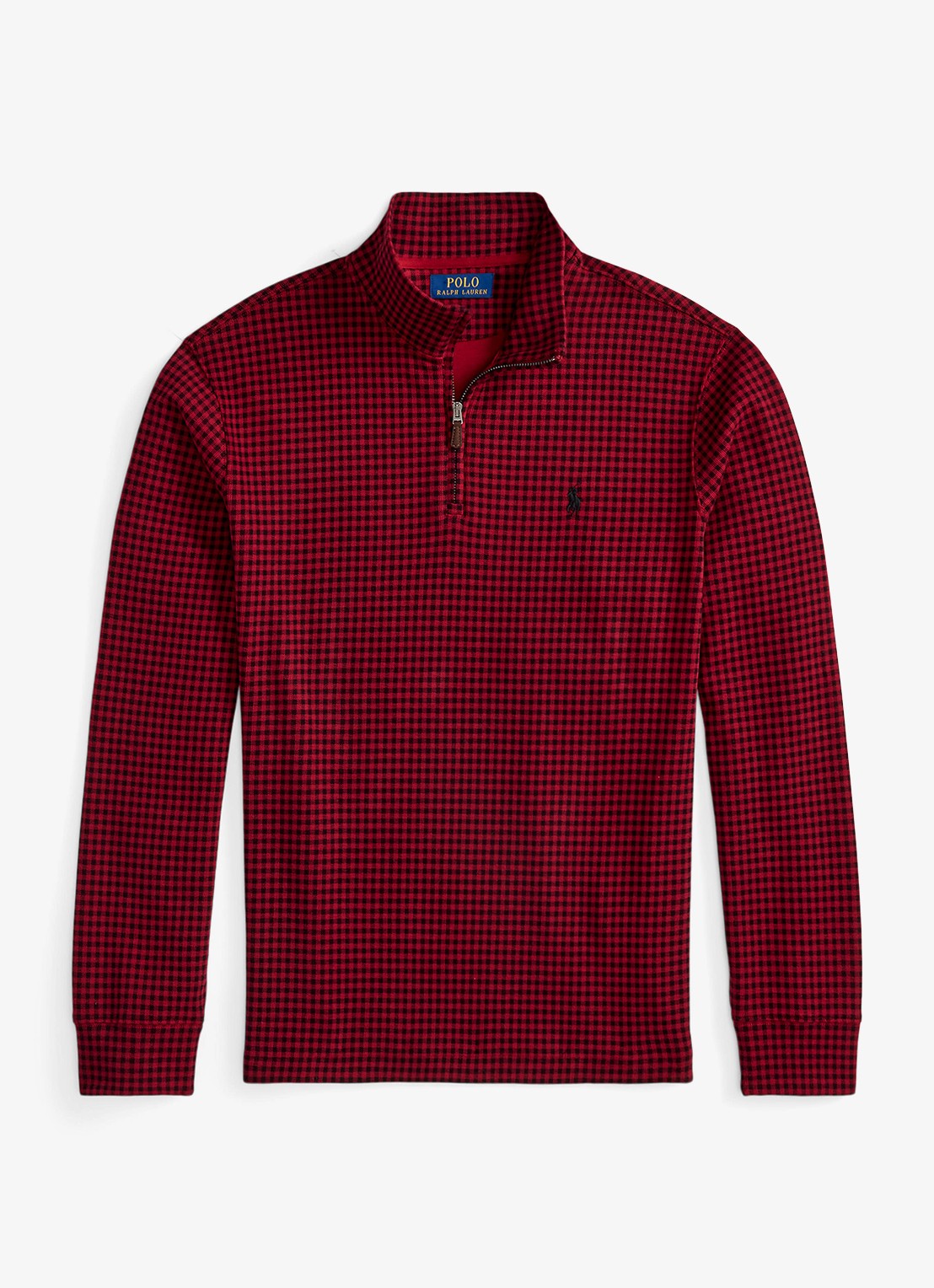 Ralph Lauren Fijngebreide trui met ruitdessin - voorkant 4 red / rood
