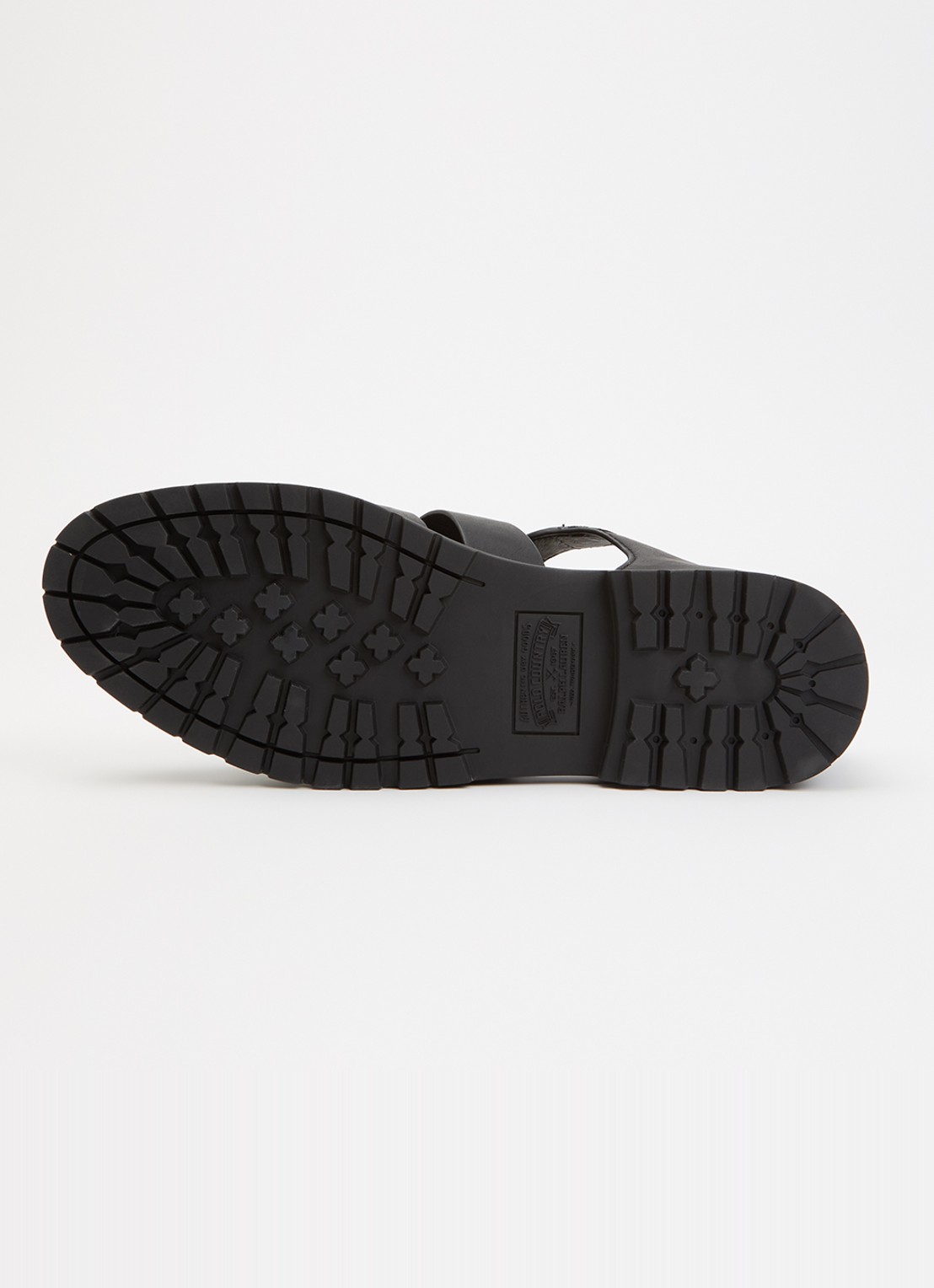 Ralph Lauren Finn Lug sandaal van leer - detail 3 zwart