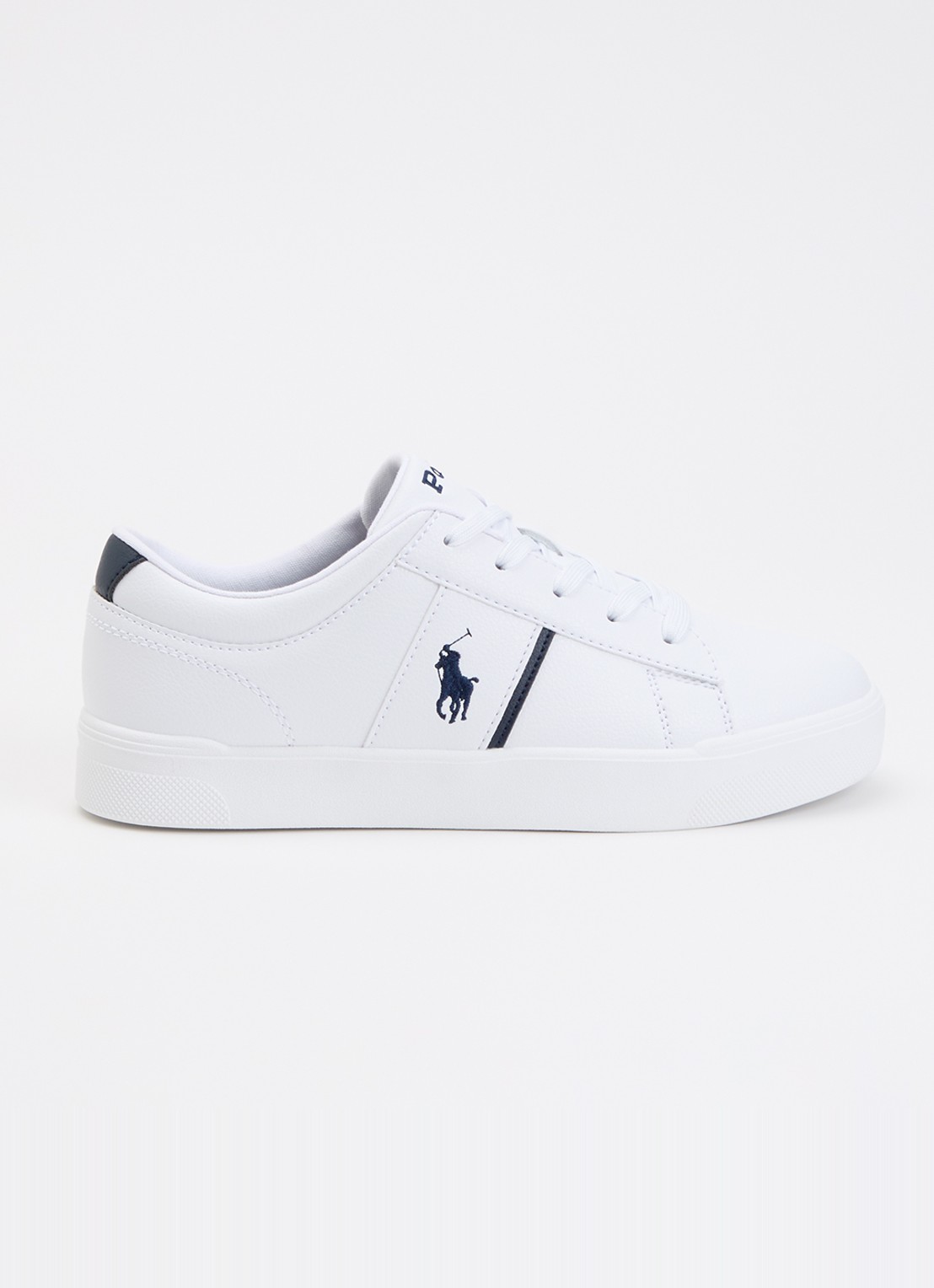 Ralph Lauren Frazier sneaker met logo - voorkant 2 wit