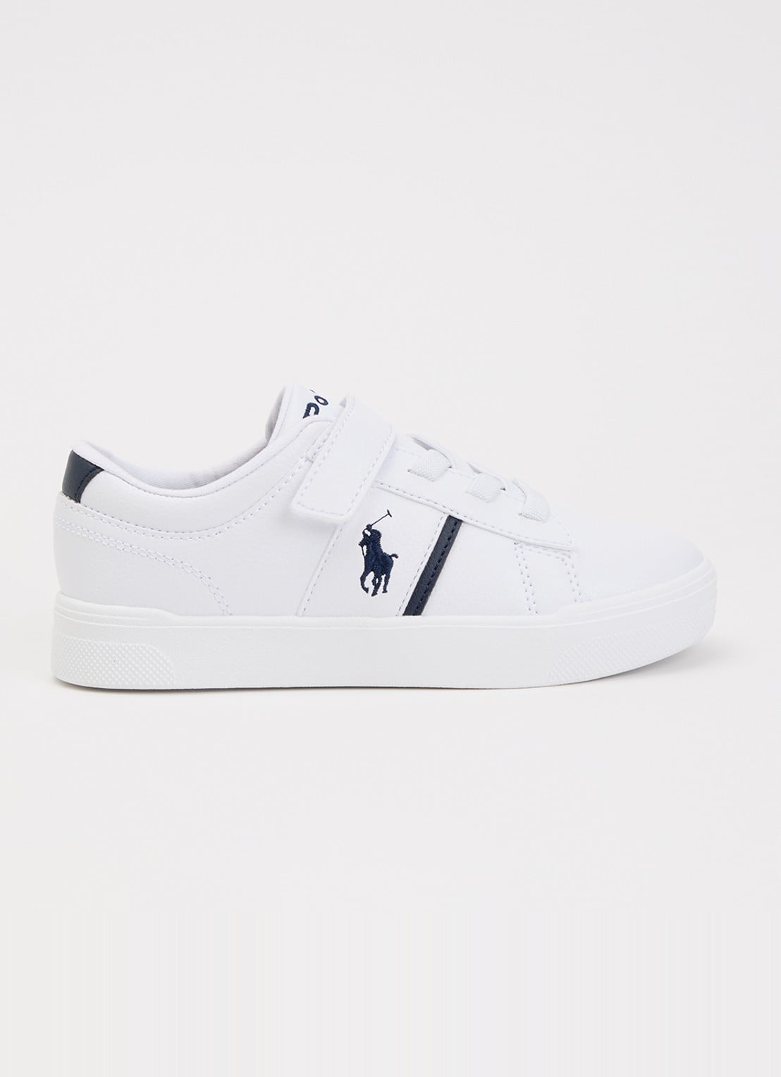 Ralph Lauren Frazier sneaker met logoborduring  - voorkant 2 wit