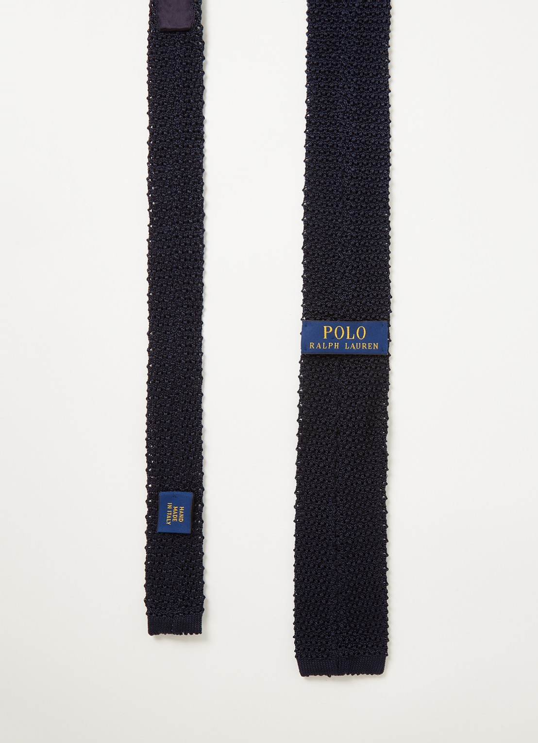 Ralph Lauren Gebreide stropdas van zijde - detail 3 navy