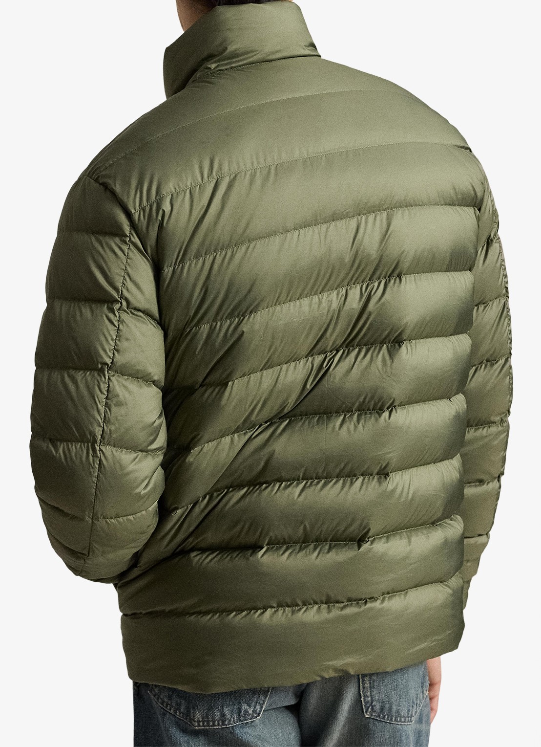 Ralph Lauren Gevoerde performance bodywarmer met rits - achterkant 5 cruise olive / olijfgroen