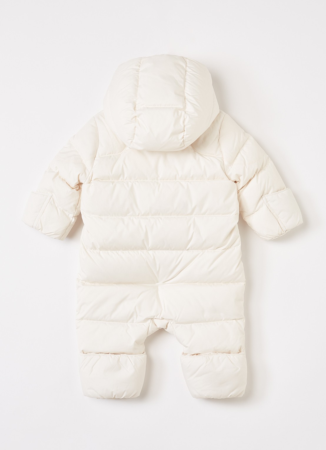 Ralph Lauren Gewatteerd babypak van dons - voorkant 2 gebroken wit