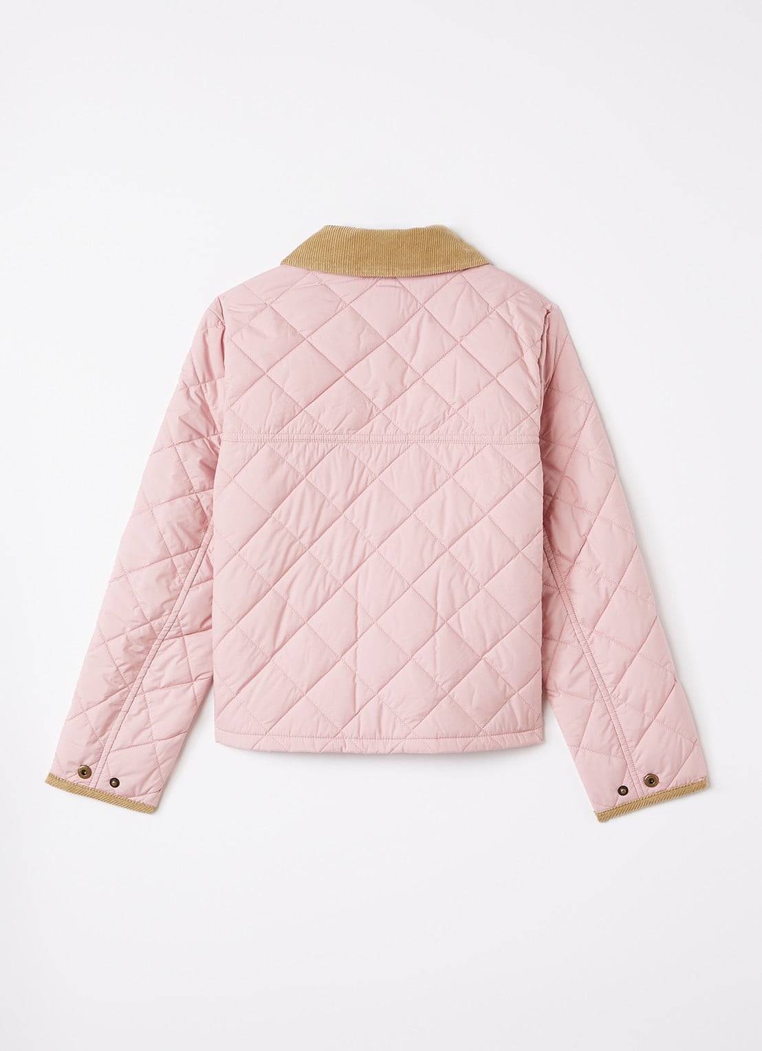 Ralph Lauren Gewatteerd barn jack met quilt patroon - achterkant zalmroze