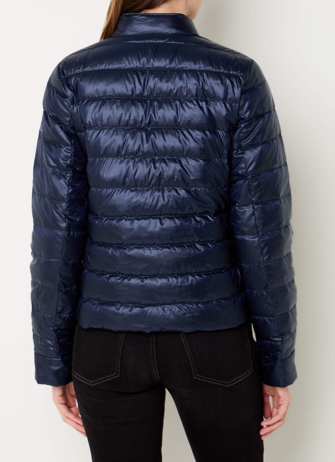 Ralph Lauren Gewatteerd jack met donsvulling en klepzakken - achterkant 2 donkerblauw