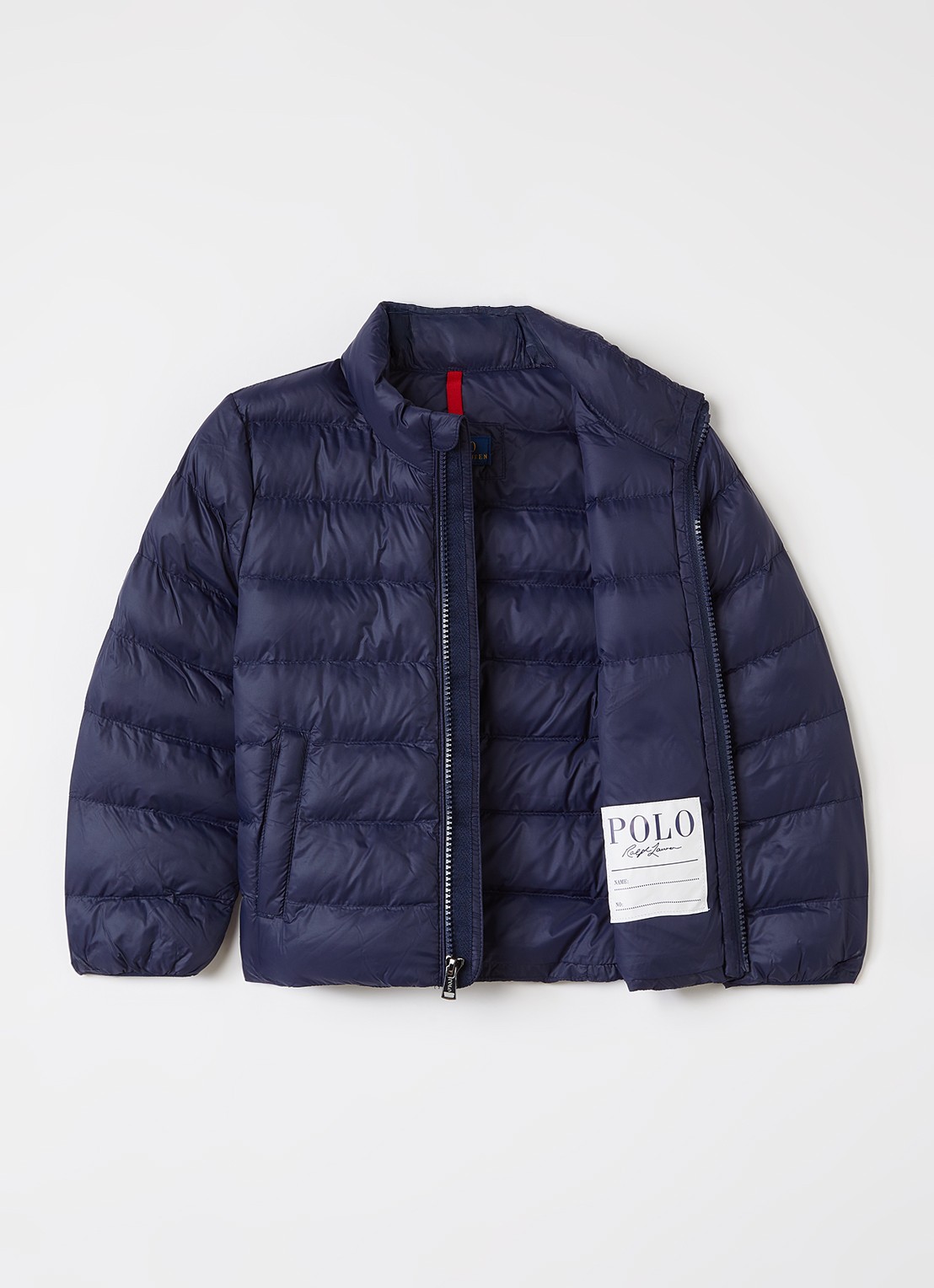 Ralph Lauren Gewatteerd jack met logo - voorkant 2 donkerblauw