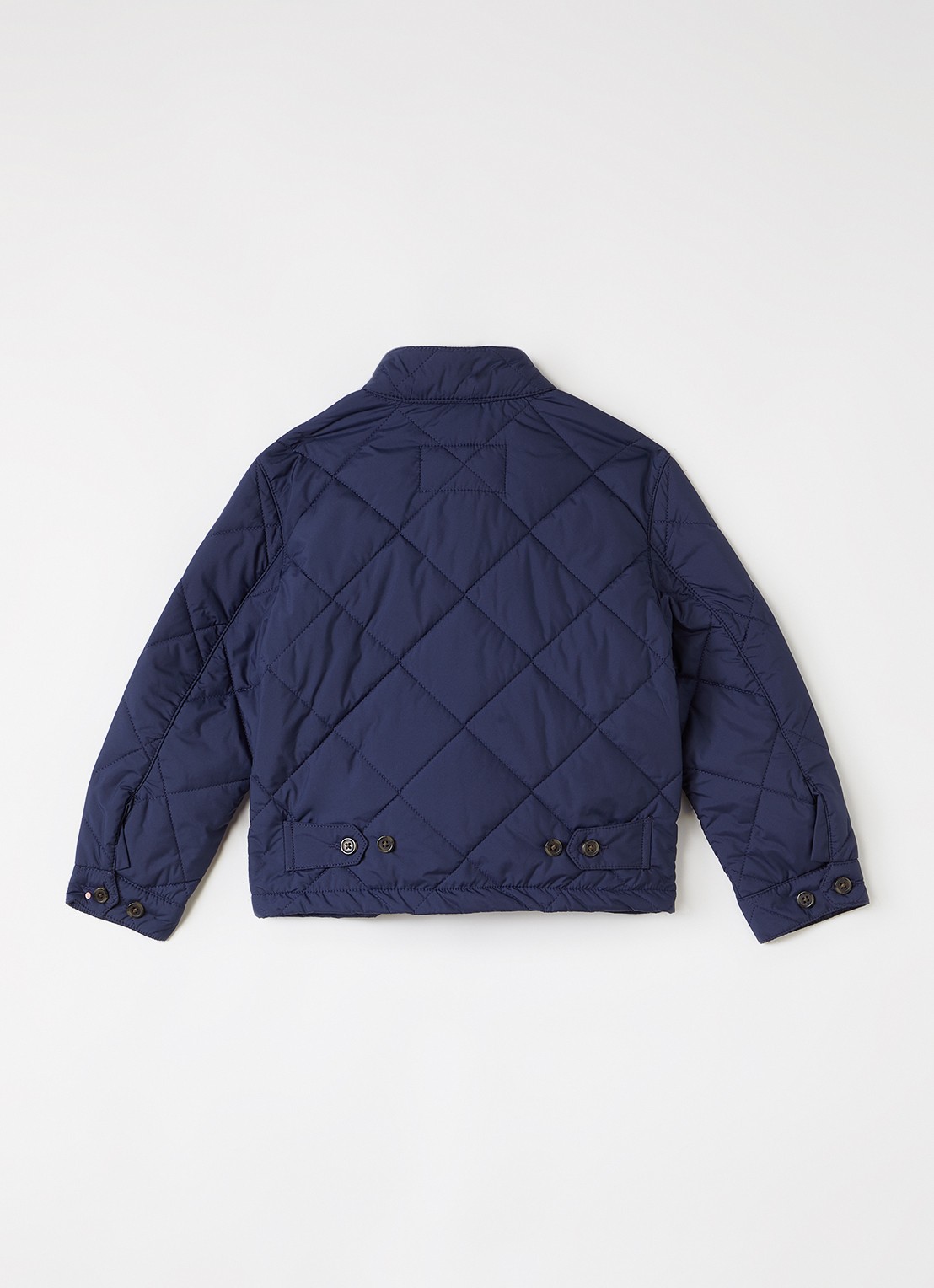 Ralph Lauren Gewatteerd windjack met quilt patroon  - achterkant donkerblauw