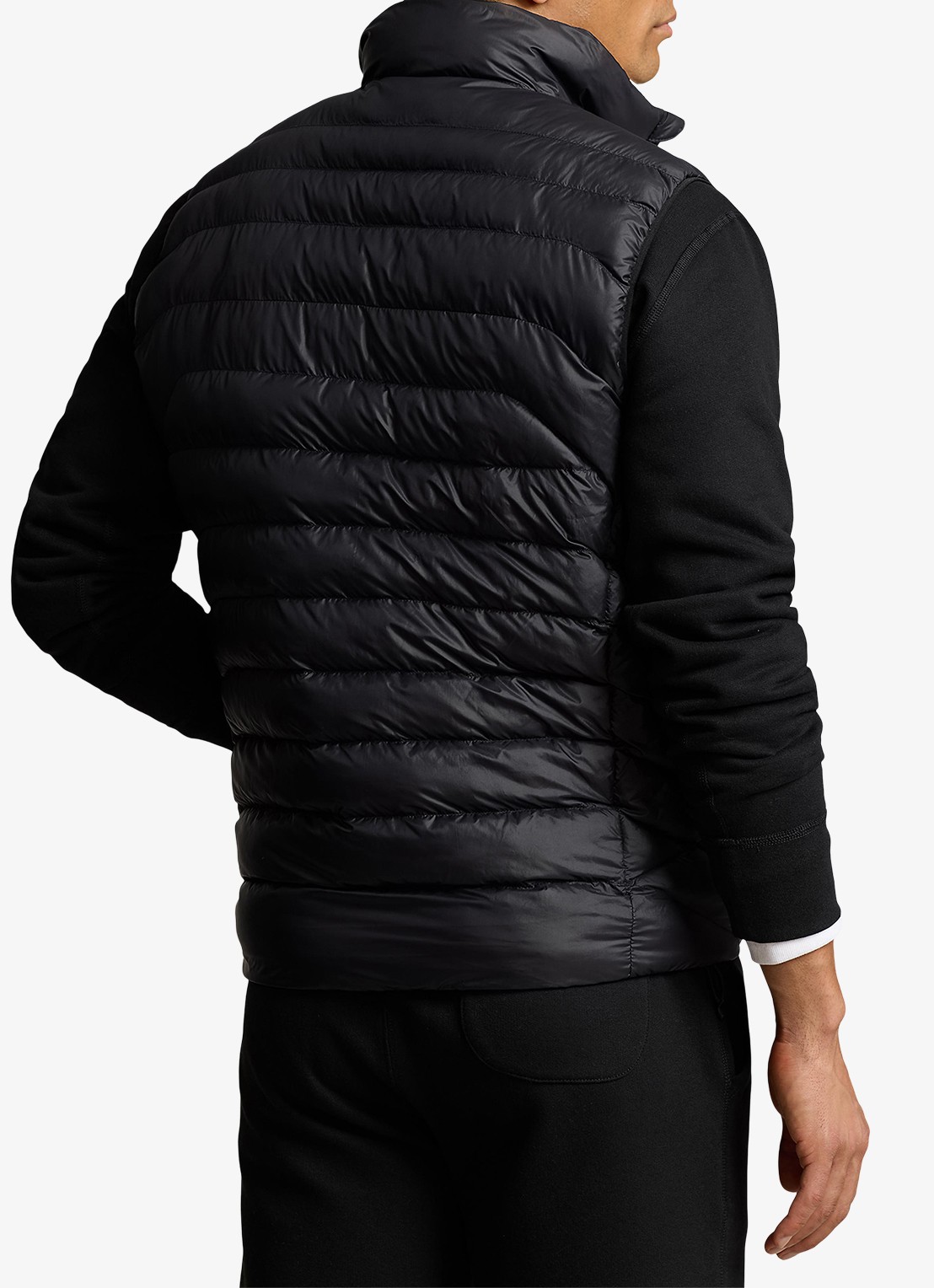 Ralph Lauren Gewatteerde bodywarmer met ritszakken  - achterkant zwart