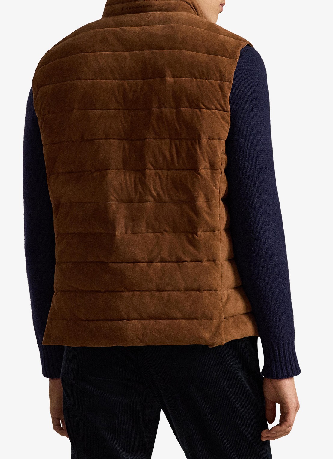 Ralph Lauren Gewatteerde bodywarmer van suède - achterkant 5 pale russet suede-39wf / bruin
