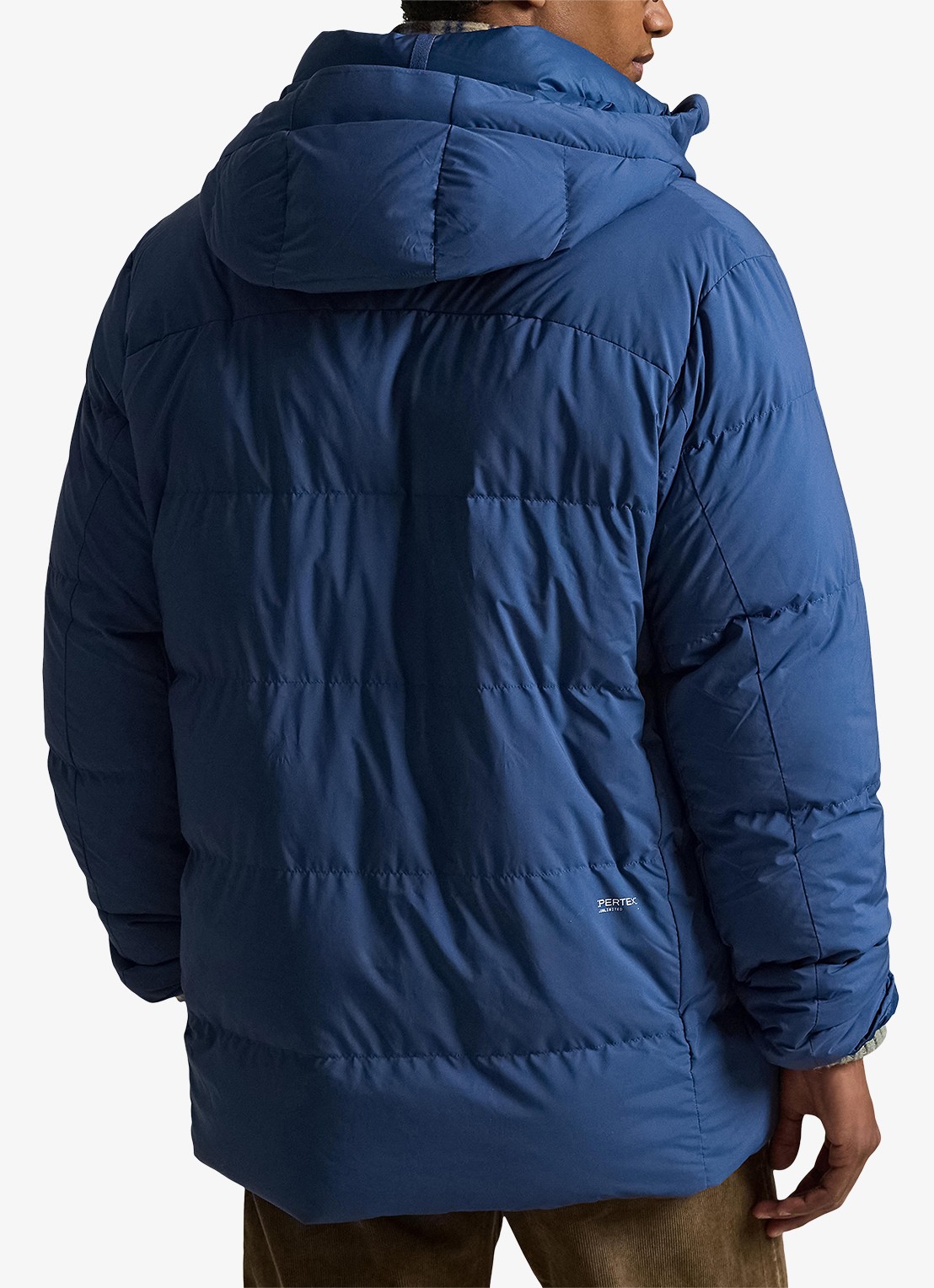 Ralph Lauren Gewatteerde jas met donsvulling en capuchon - achterkant 4 night navy / donkerblauw