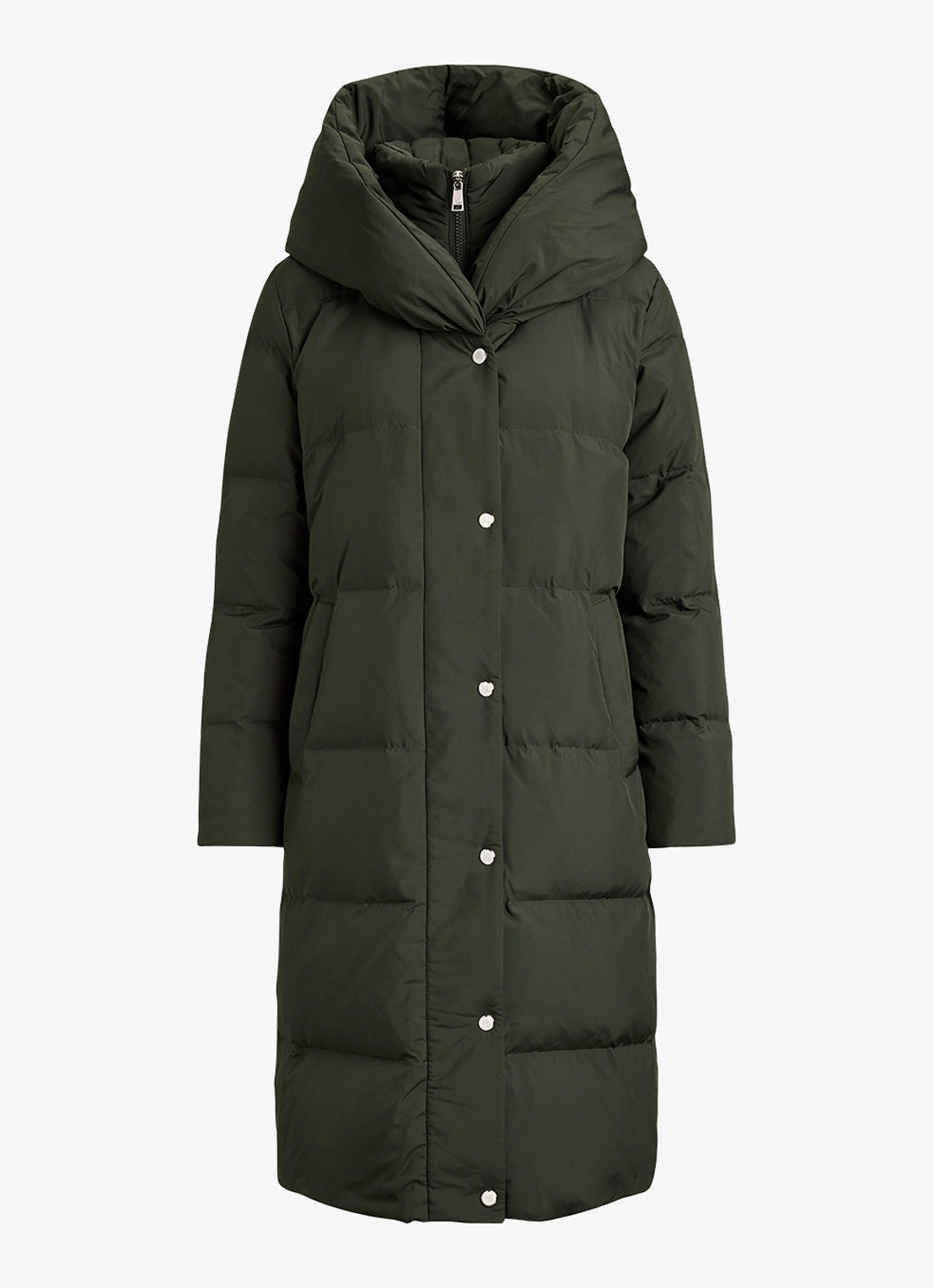 Ralph Lauren Gewatteerde jas met donsvulling - voorkant 4 grijs