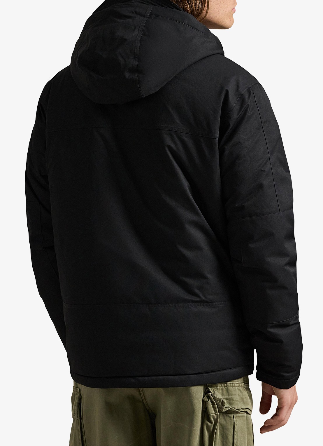 Ralph Lauren Gewatteerde jas met ritszakken - achterkant 6 polo black / zwart