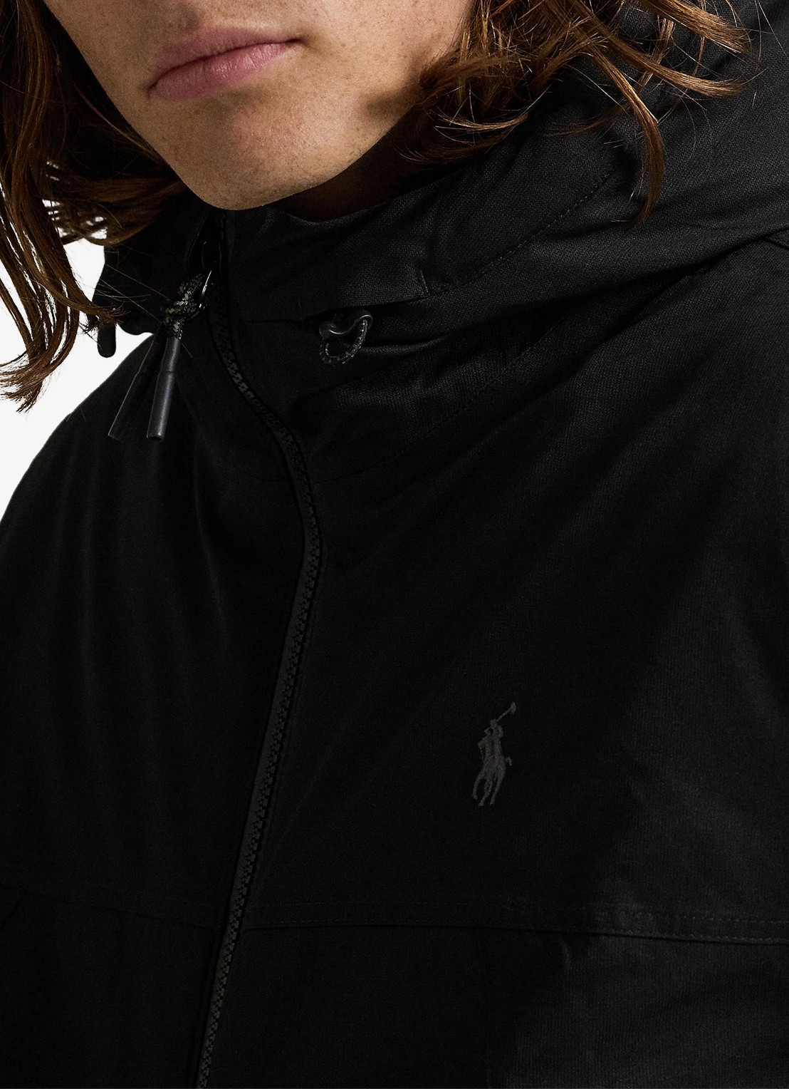 Ralph Lauren Gewatteerde jas met ritszakken - detail 2 polo black / zwart