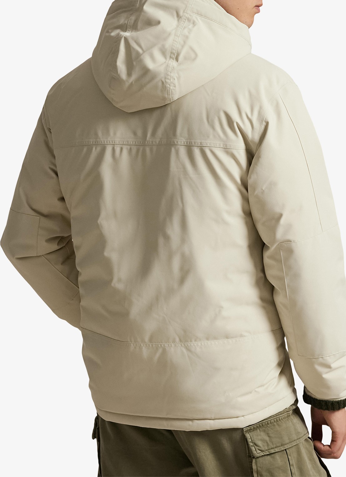 Ralph Lauren Gewatteerde jas met ritszakken - achterkant 6 basic sand / beige