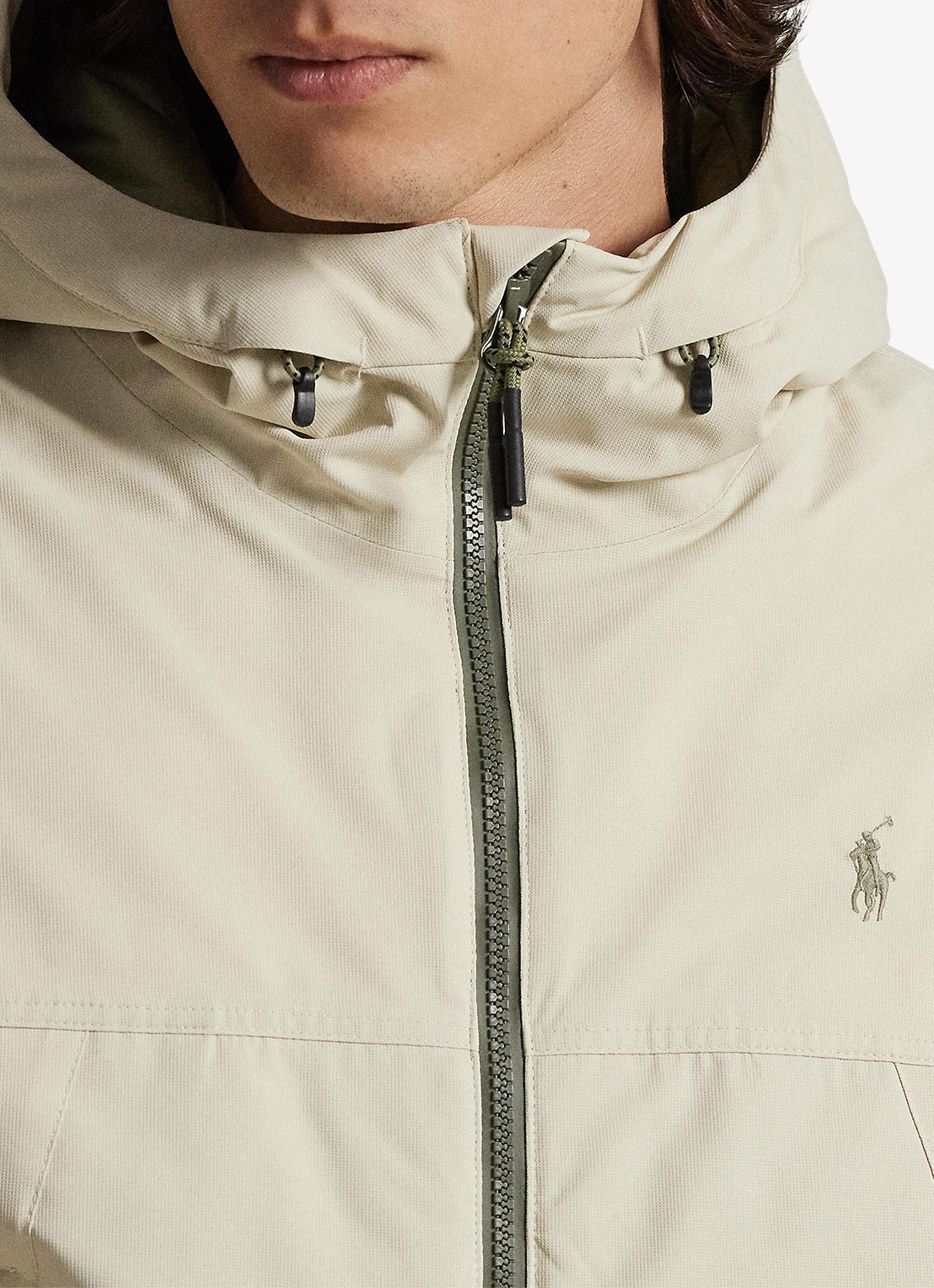 Ralph Lauren Gewatteerde jas met ritszakken - detail 4 basic sand / beige