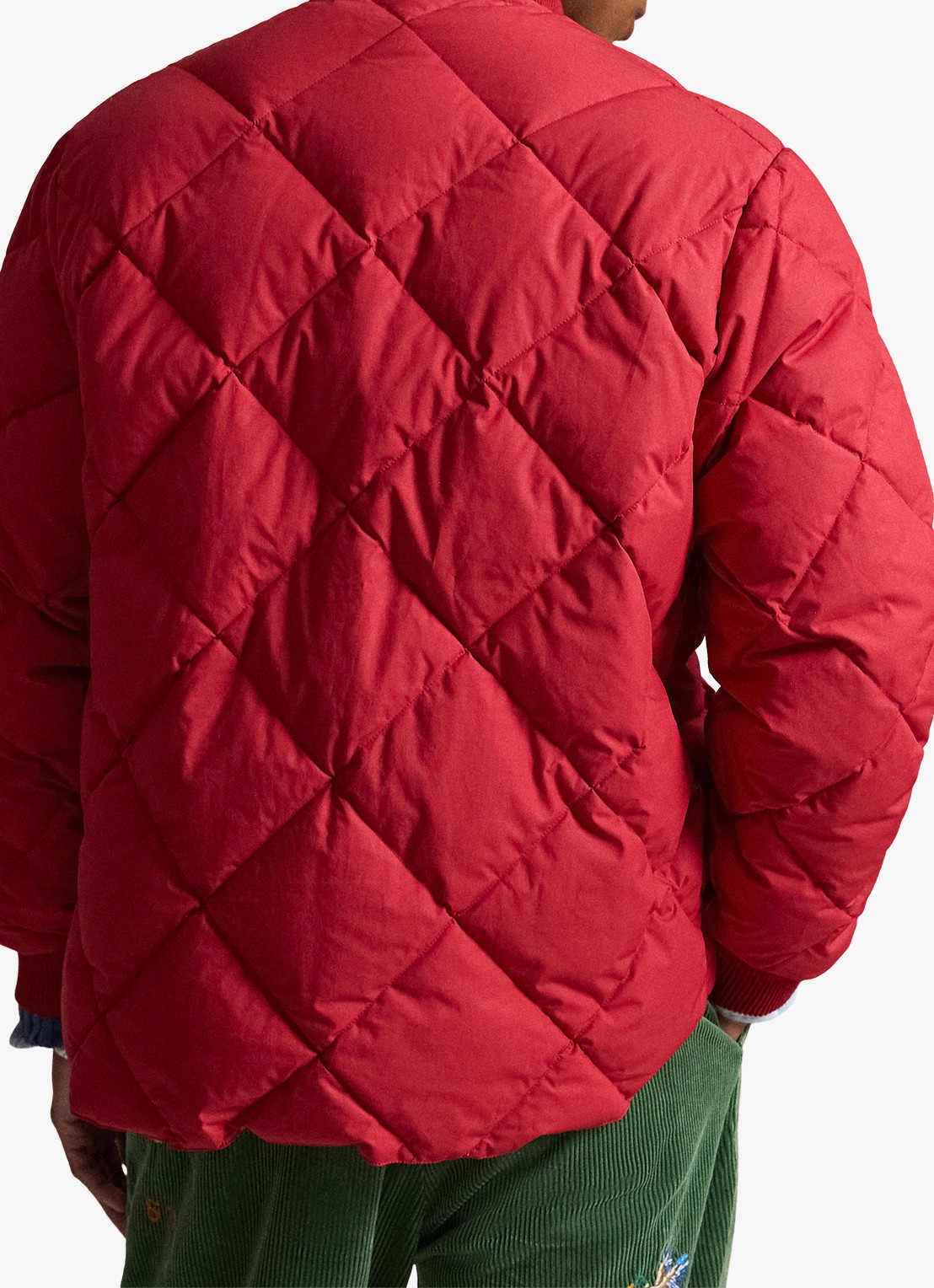 Ralph Lauren Gewatteerde jas met steekzakken en logoprint - achterkant 3 sweet tomato / rood