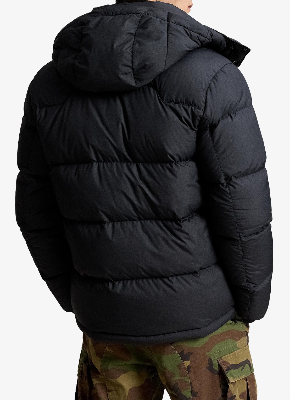 Ralph Lauren Gorham puffer jack met donsvulling en ritszakken - achterkant 5 polo black / zwart